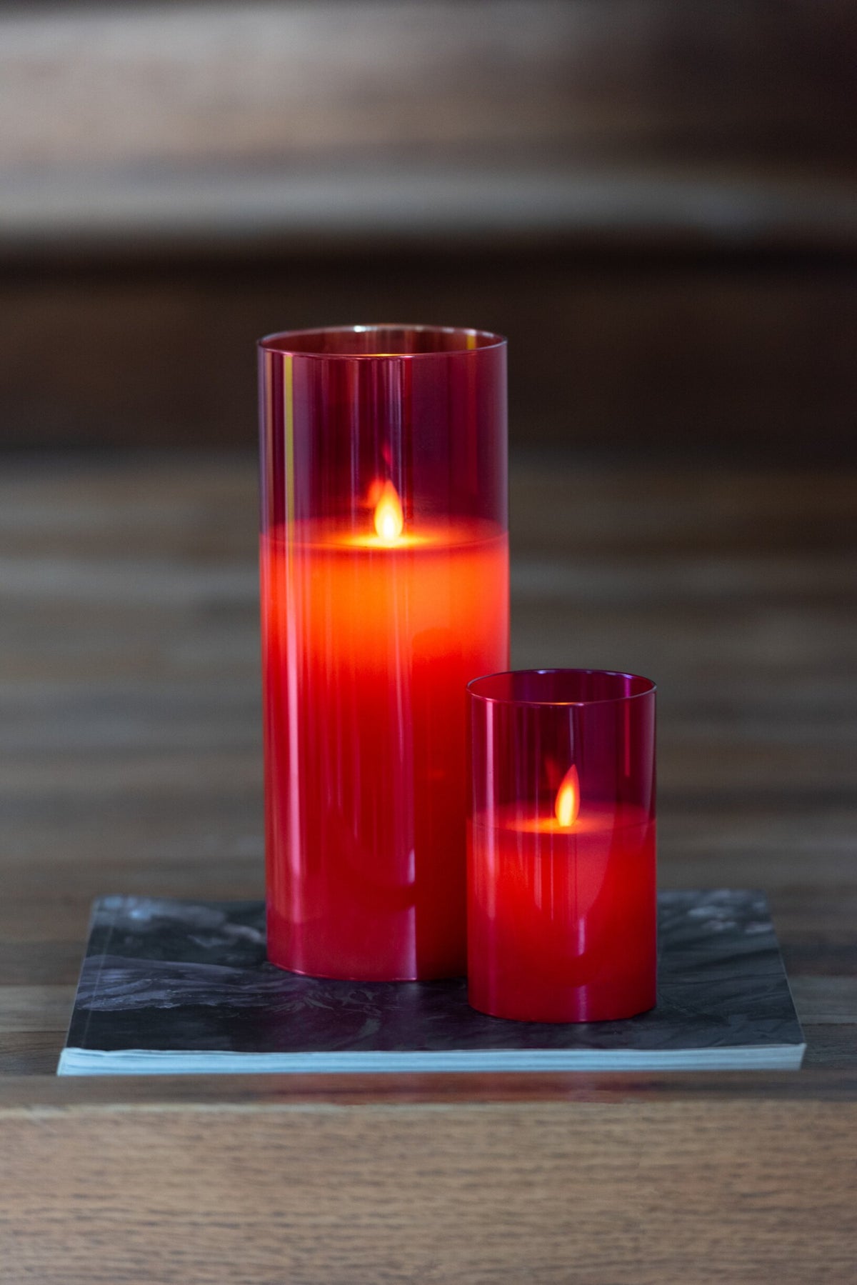 Ledlamp Blinkend Glas Rood Large