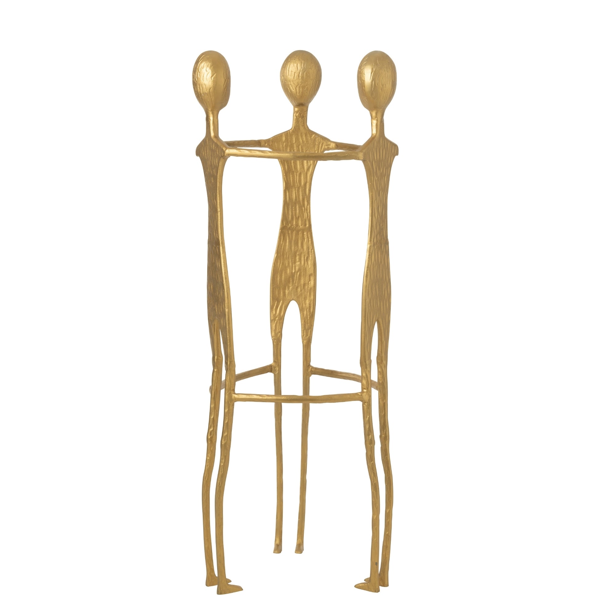 Figuur 3 Mannen Roestvrij Staal Goud H150cm J-Line