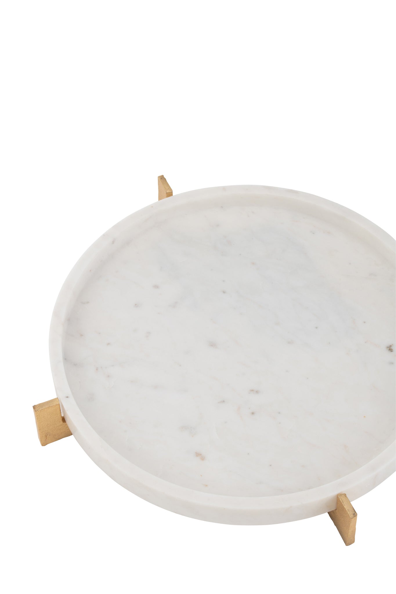Plateau Marmer Voet Metaal Grijs/Champagne J-Line