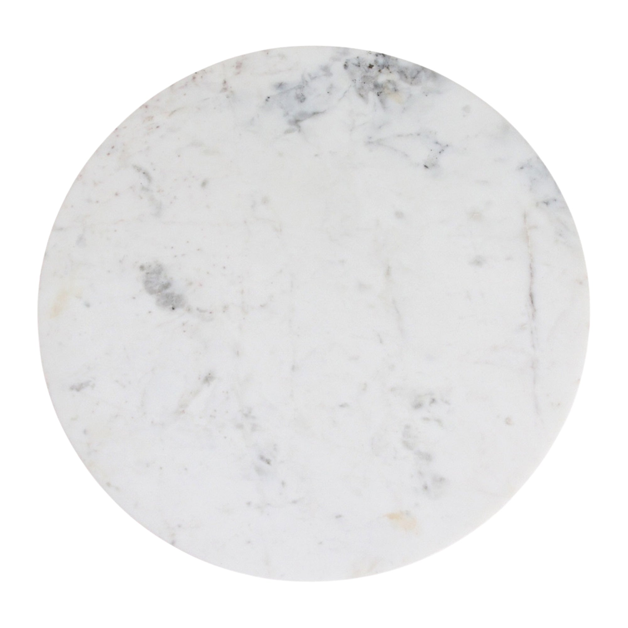 Marmeren bijzettafel Rond Wit Raw Materials