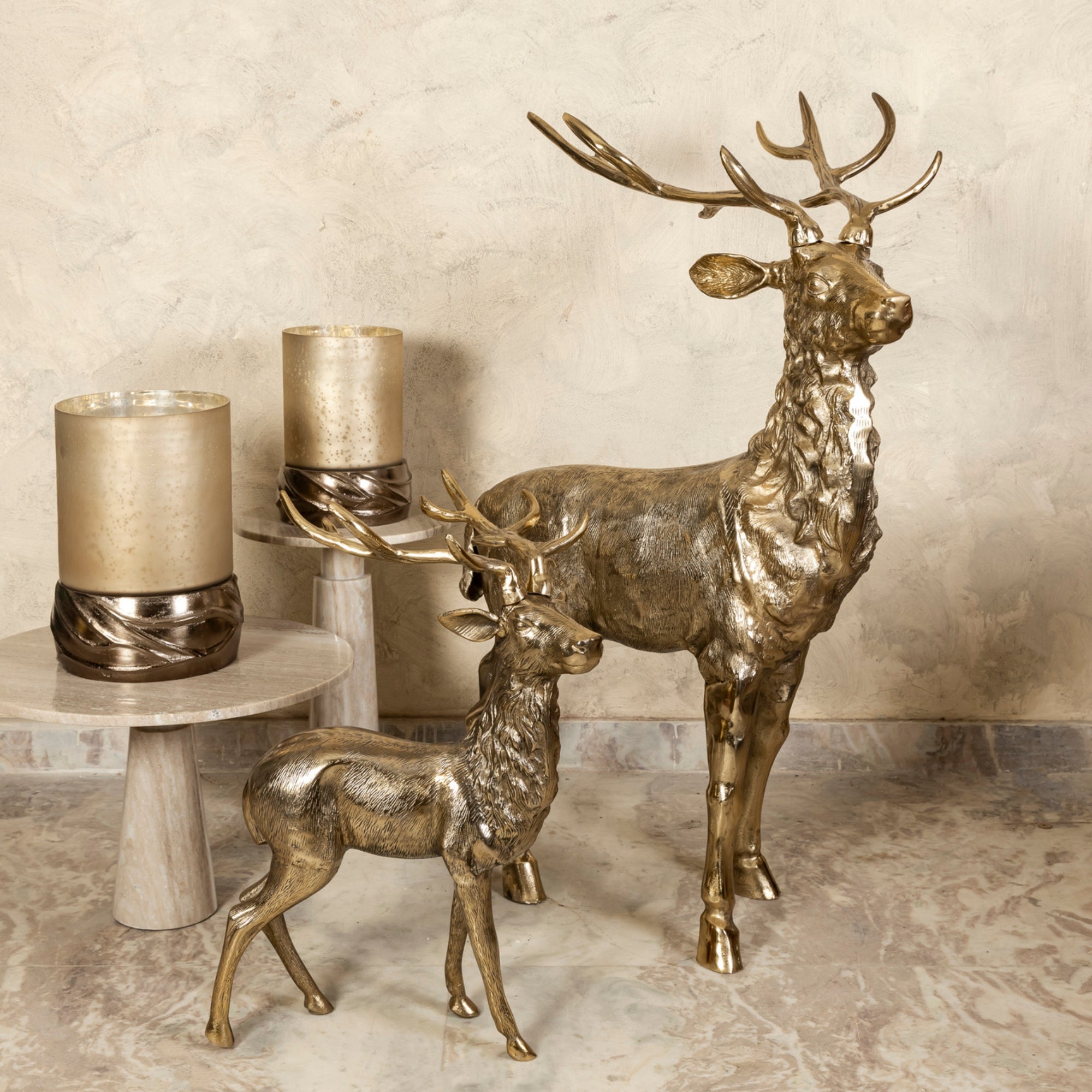 Khary Metal Goud Rendierbeeld Large PTMD