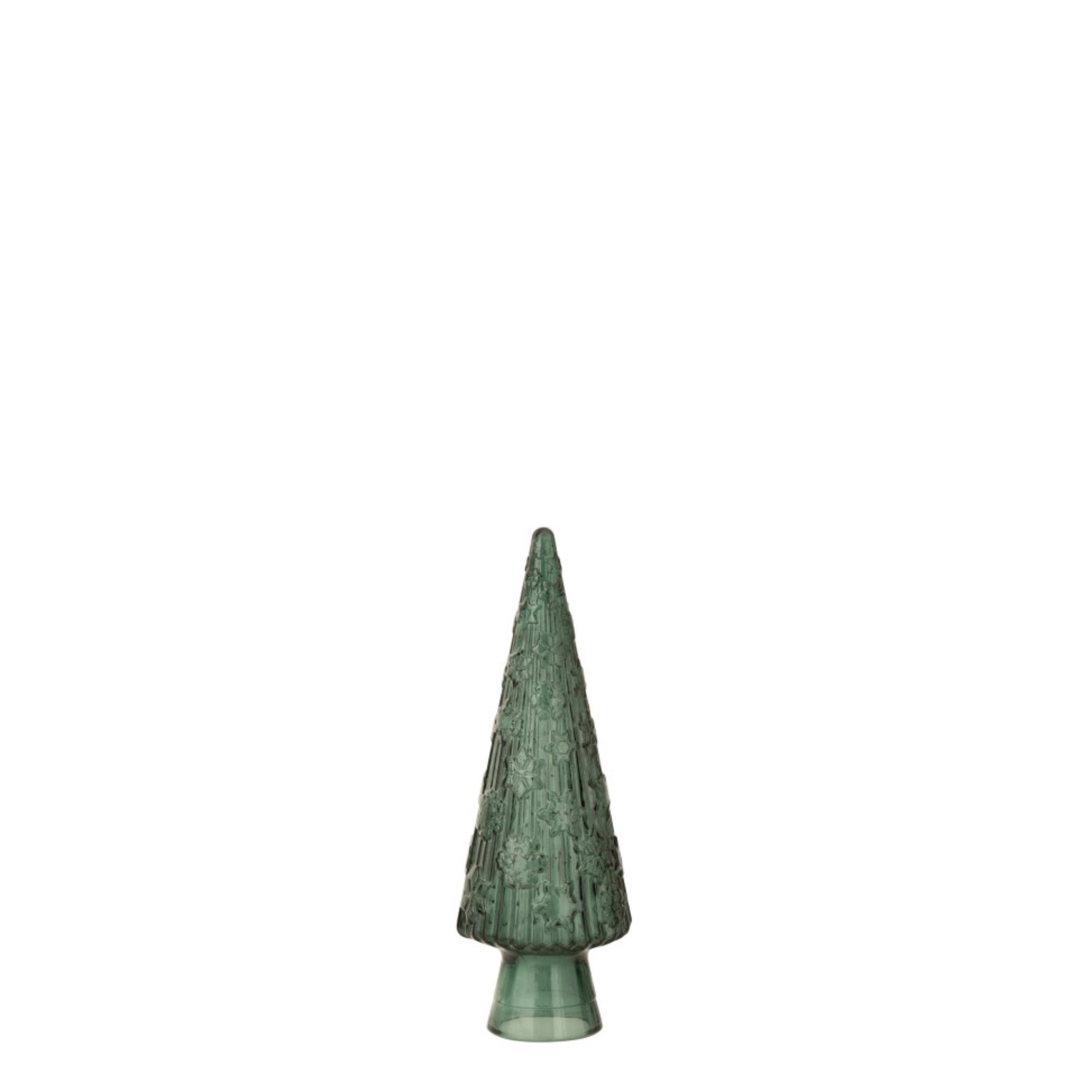 Kerstboom Ornament Groen Glas J-Line H85cm Set van 3