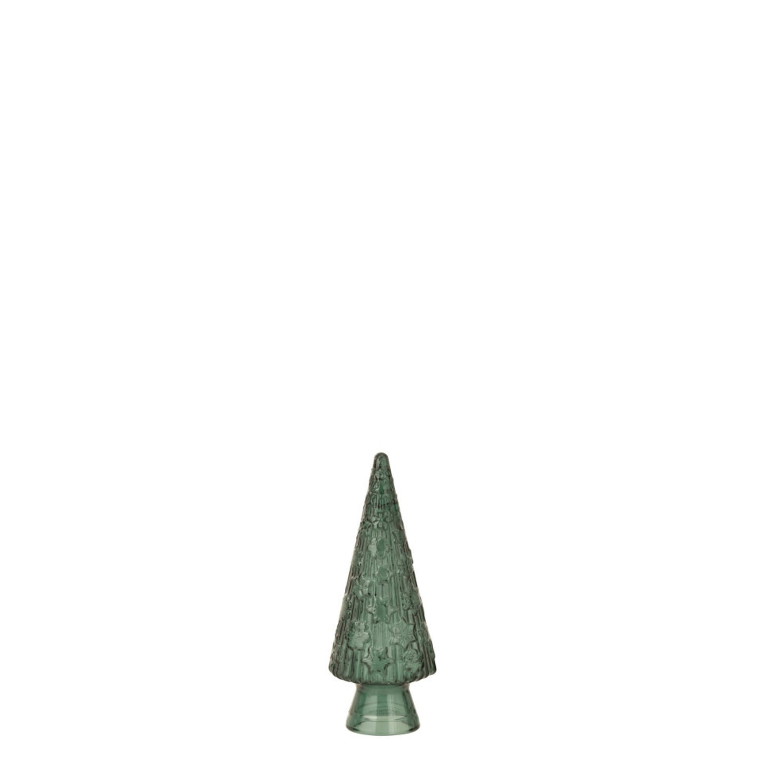 Kerstboom Ornament Groen Glas J-Line H85cm Set van 3