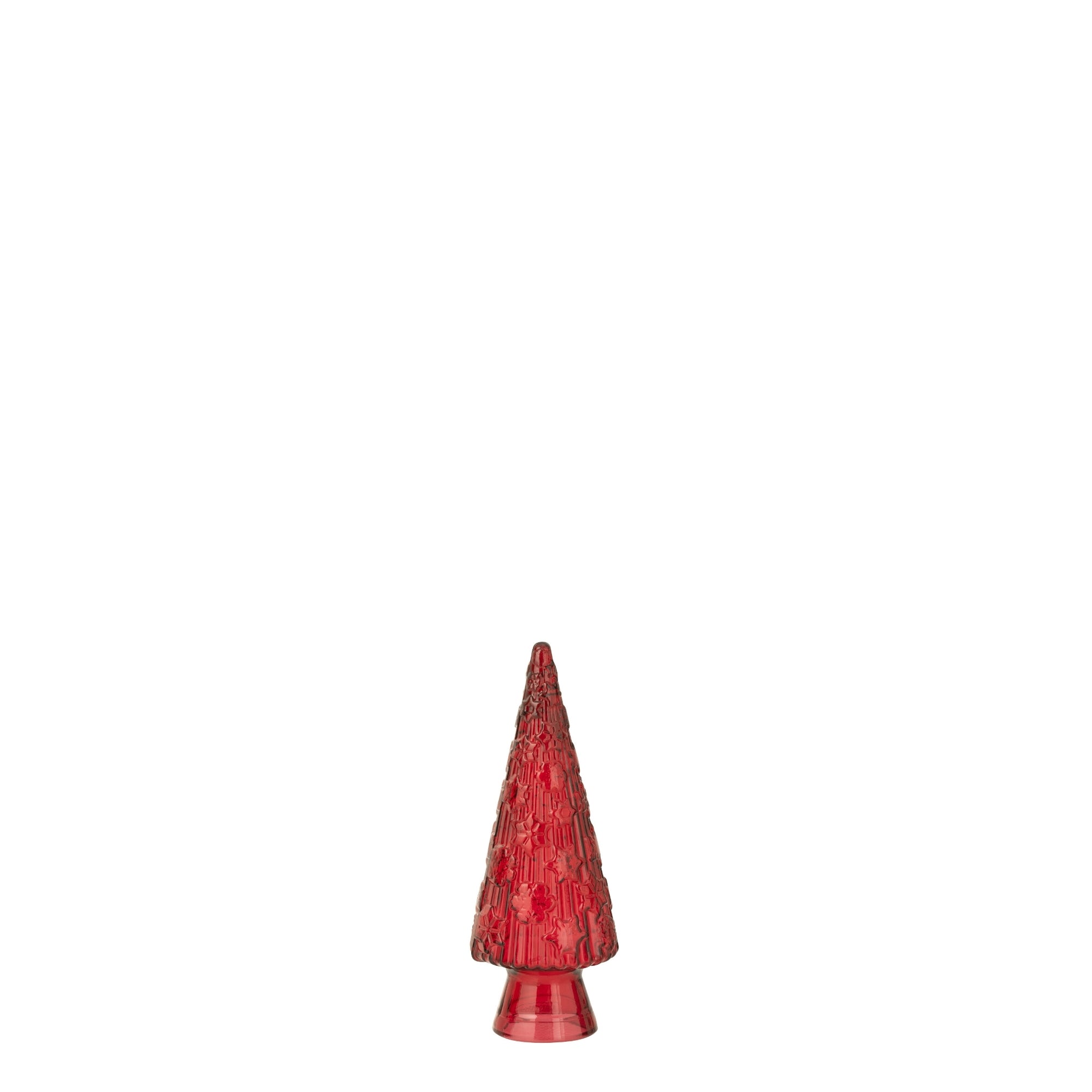 Kerstboom Ornament Rood Glas Set van 3 H85cm J-Line