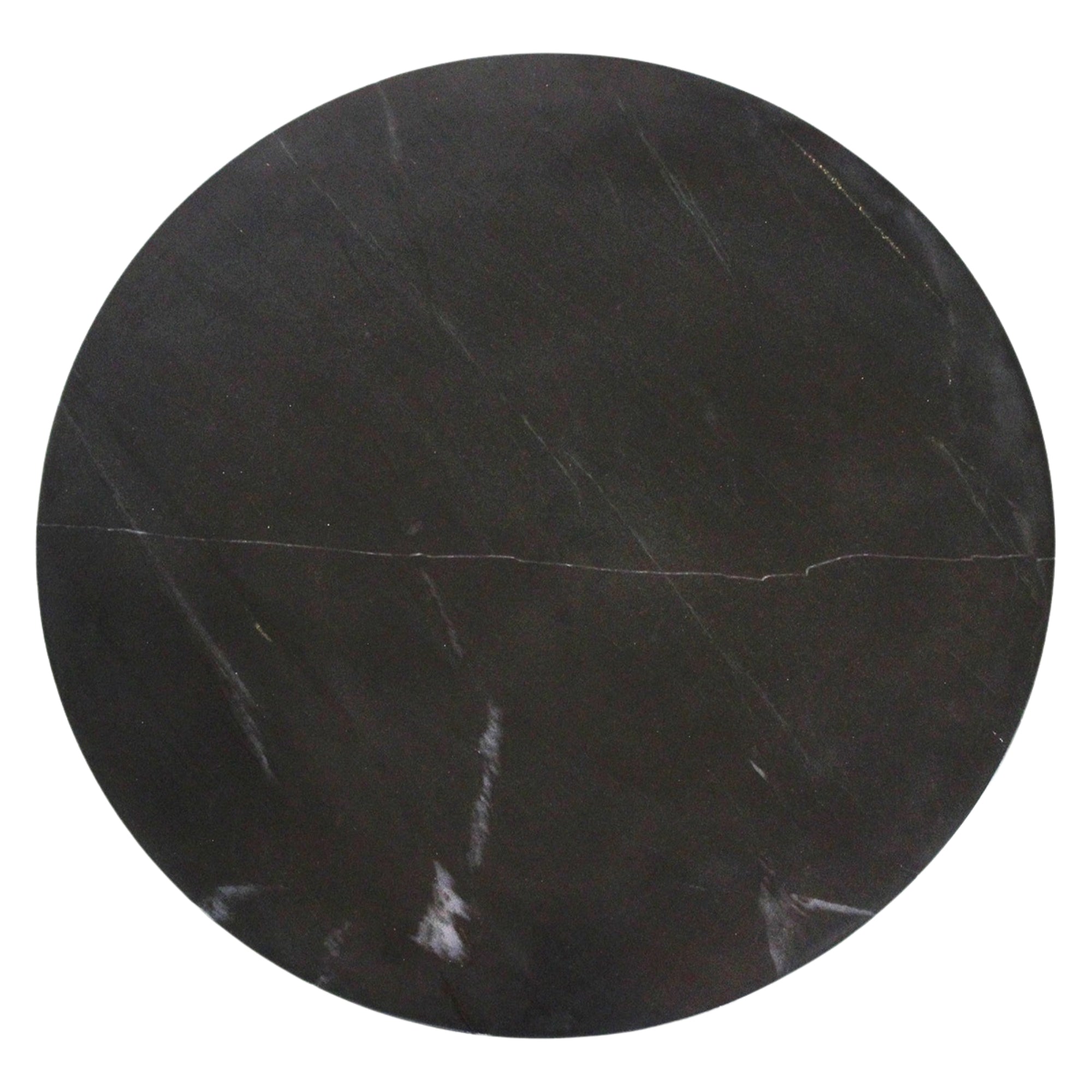 Marmeren Bijzettafel Rond Zwart Raw Materials