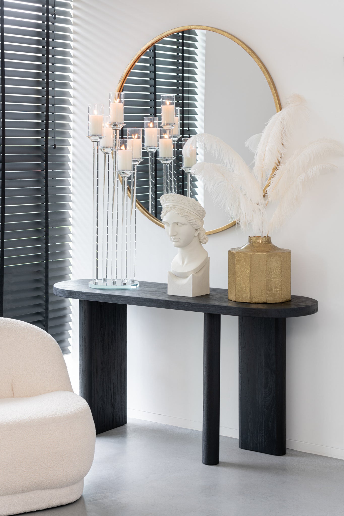 Tafel Teak Hout Zwart J-Line