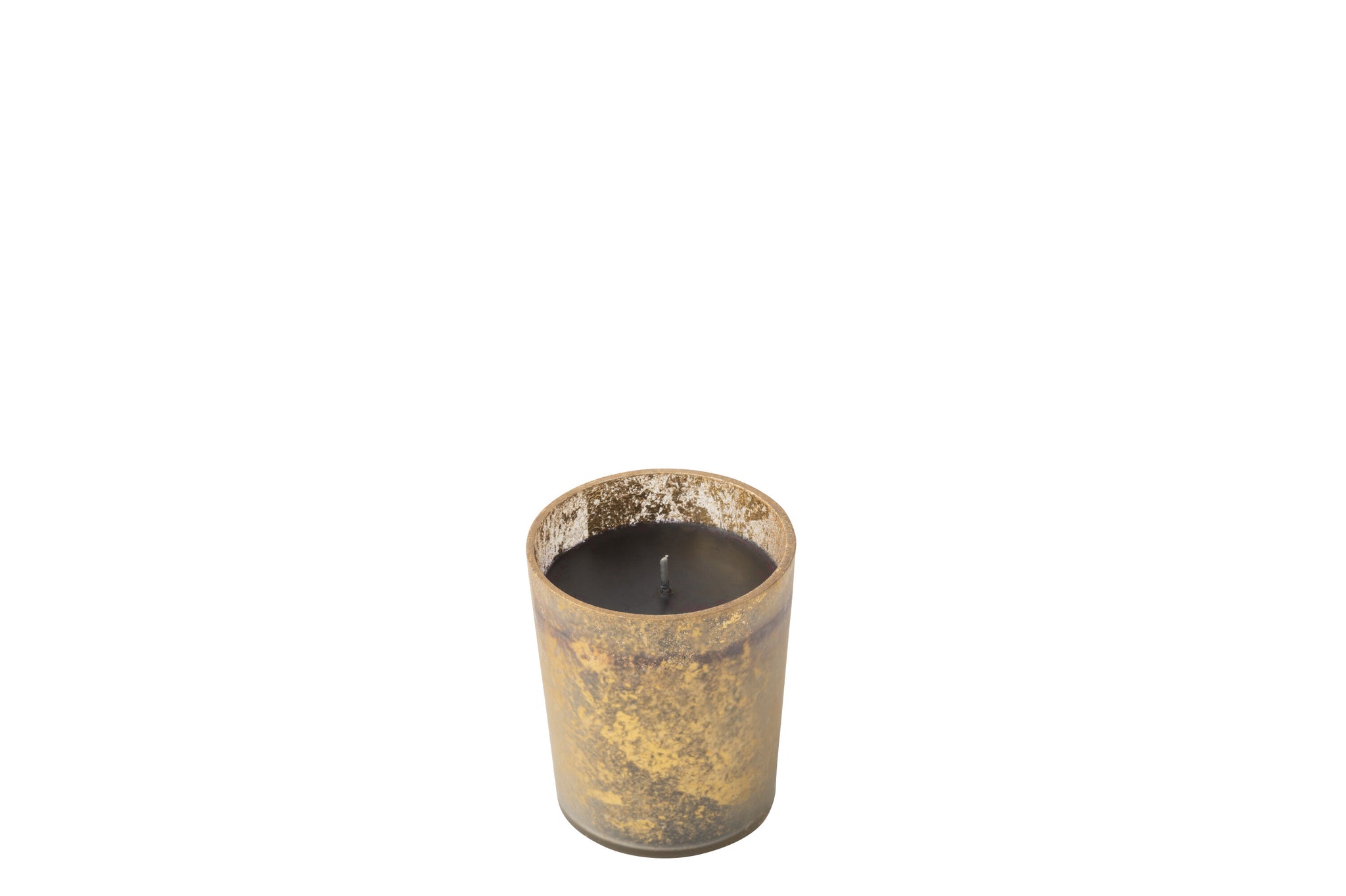 Geurkaars M-Chic Glas Goud/Zwart Small-48u