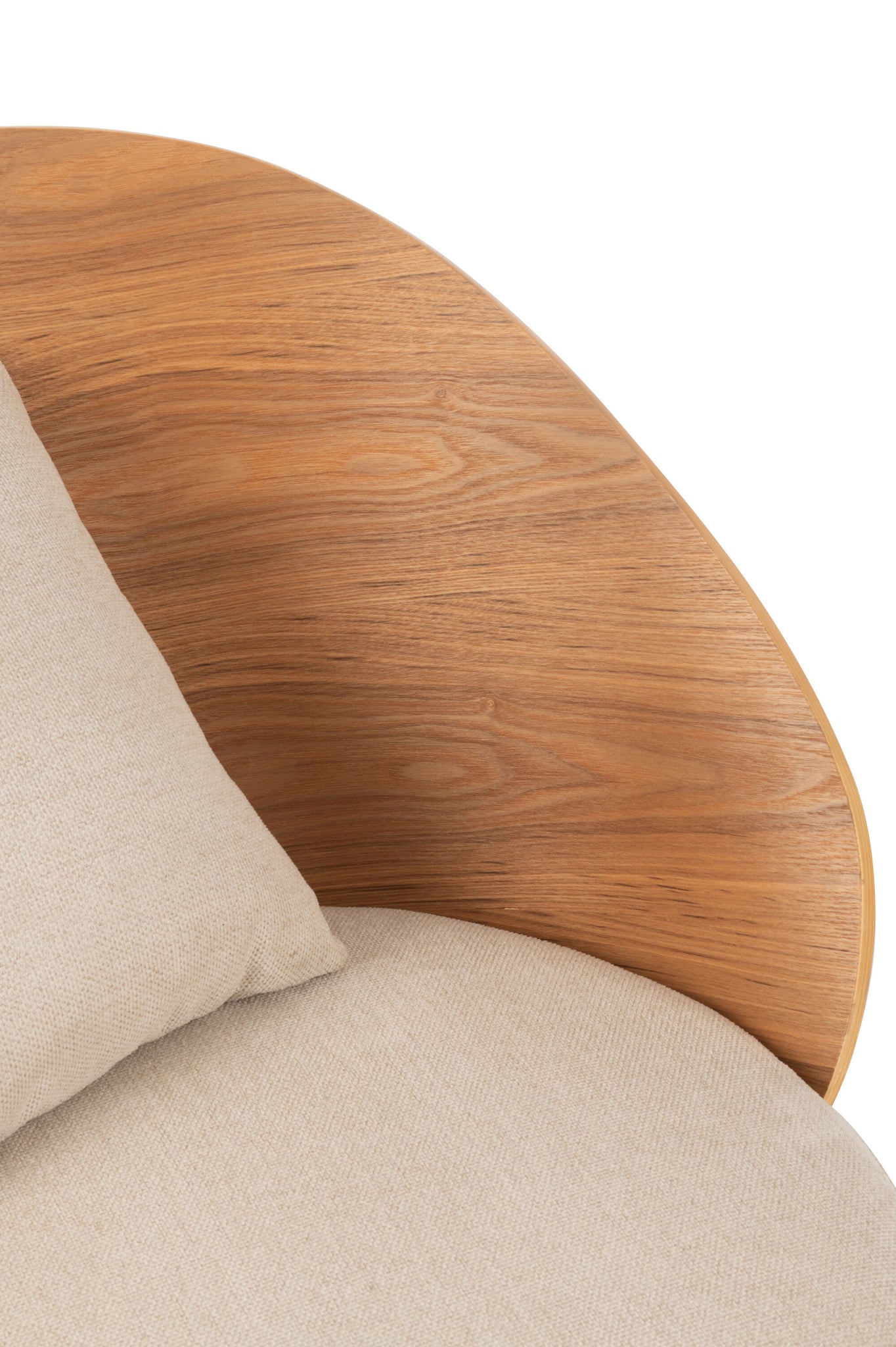 Loungestoel Lone Multiplex/Metaal Naturel/Beige J-Line