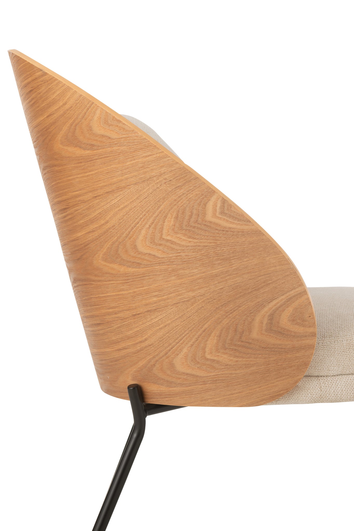 Loungestoel Lone Multiplex/Metaal Naturel/Beige J-Line
