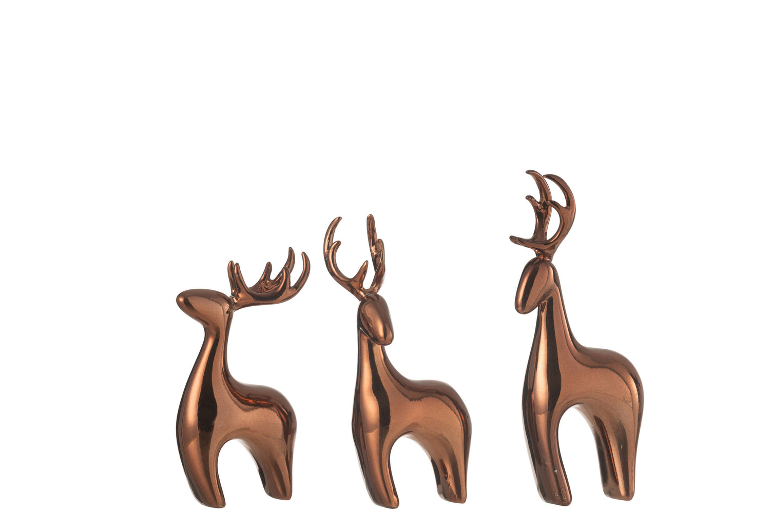 Rendier Resine Galvanisch Koper Set van 3 J-Line