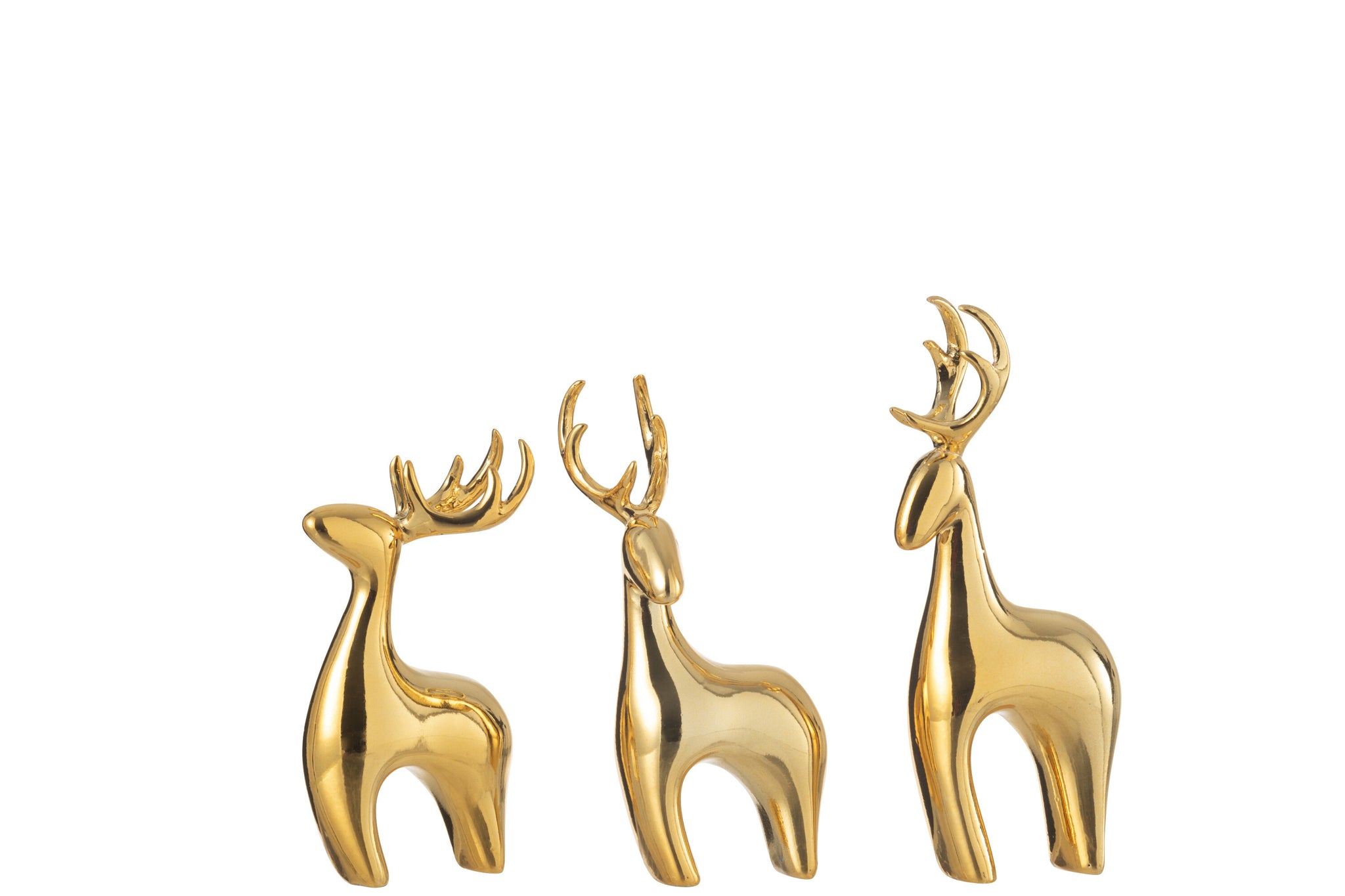 Rendier Resine Galvanisch Goud Set van 3 J-Line