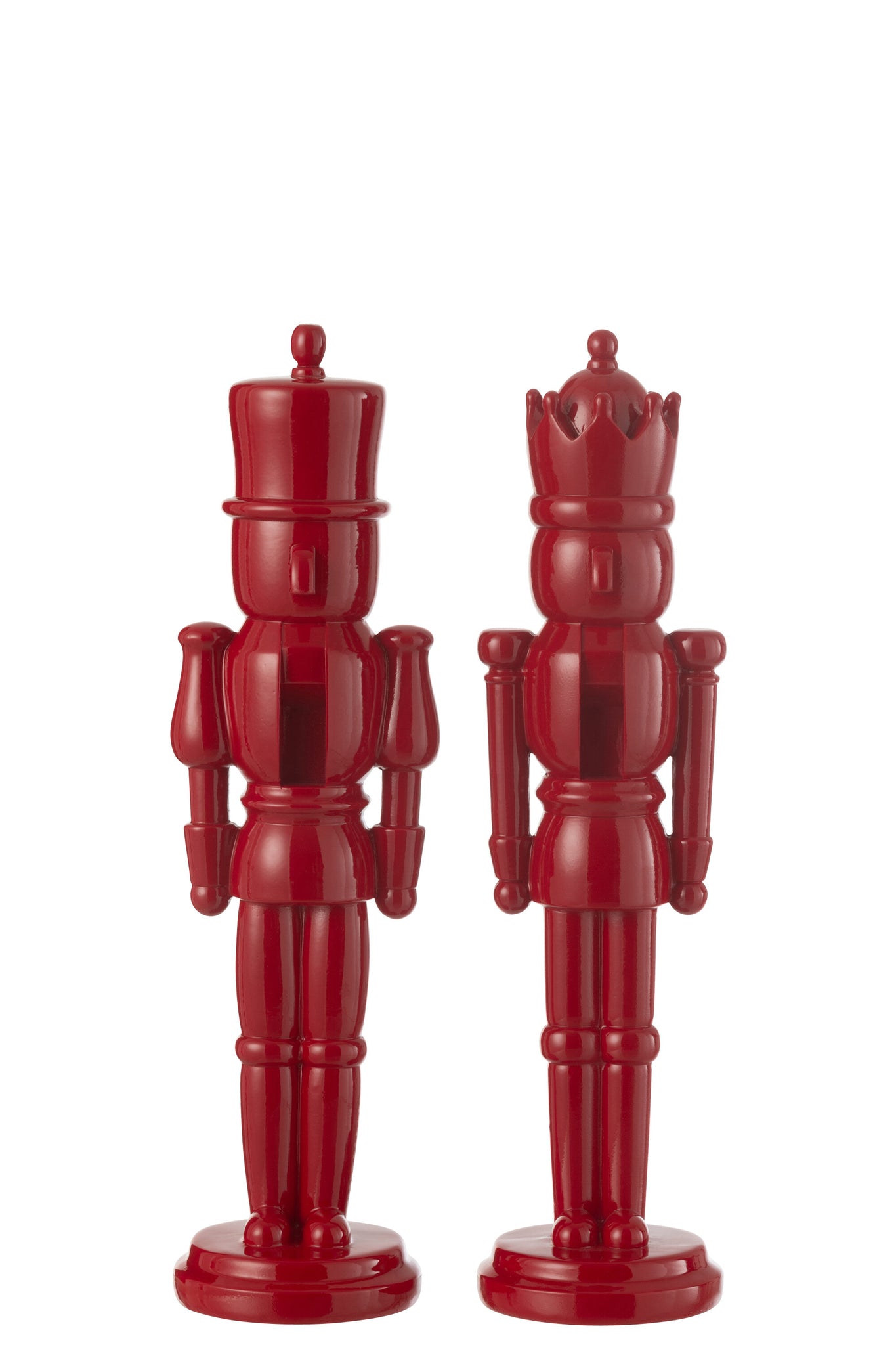 Notenkraker Resine Blinkend Rood Medium Set van 2 H39,5cm j-line