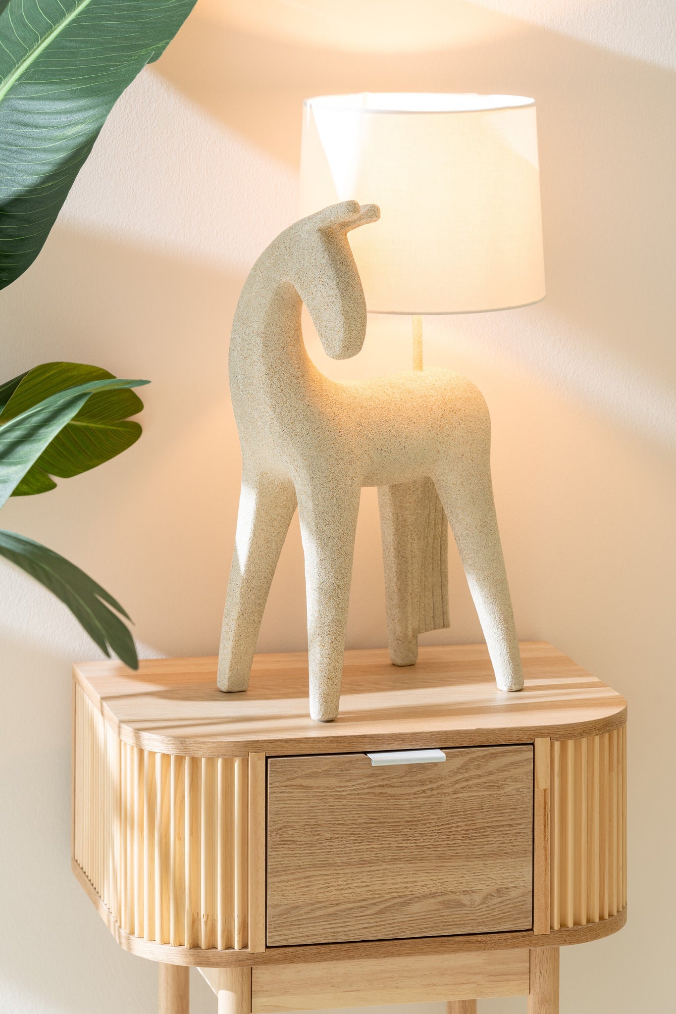 Tafellamp Paard Modern Resine Beige J-Line