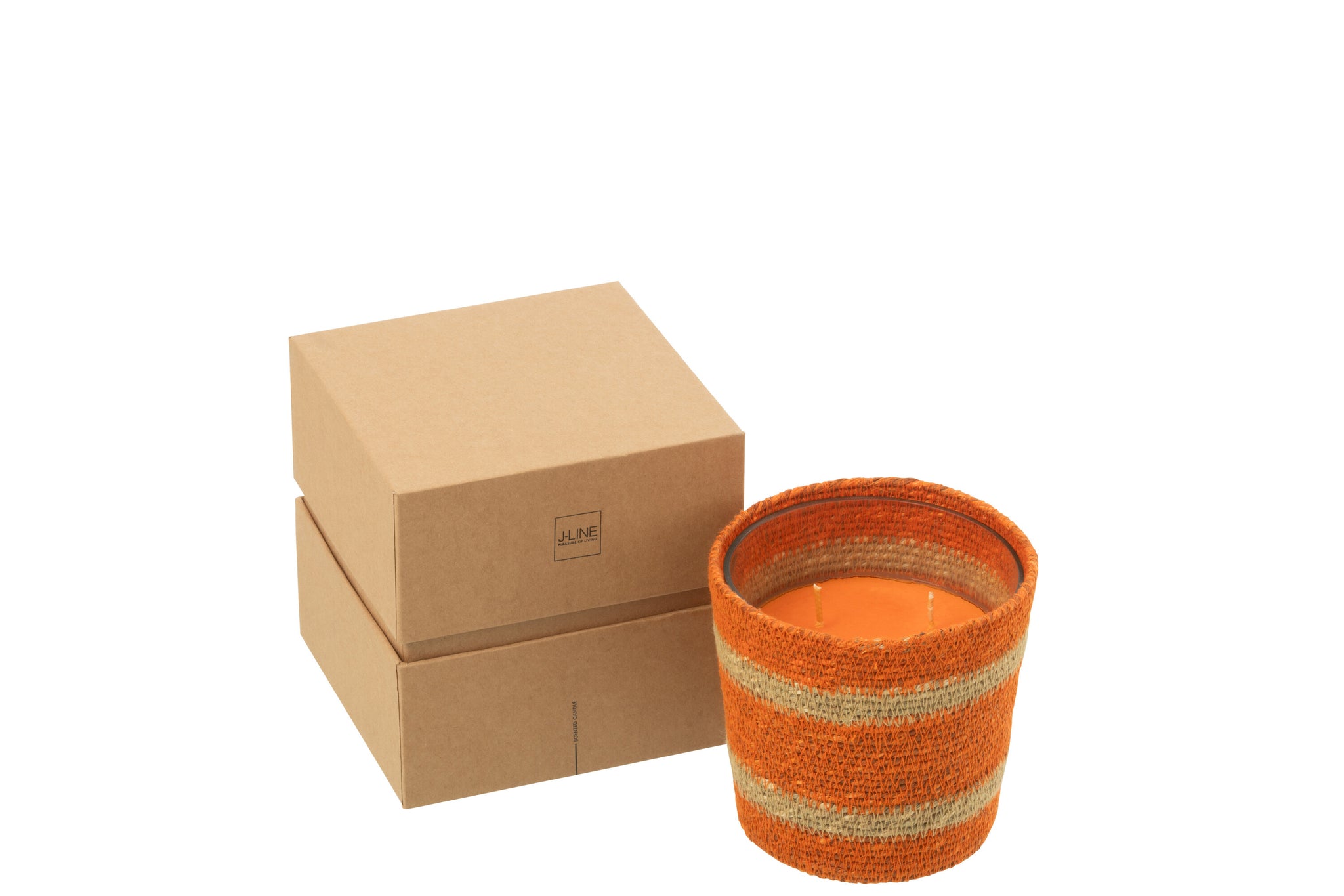 Geurkaars Mand Wax Oranje Small - 45 Uur
