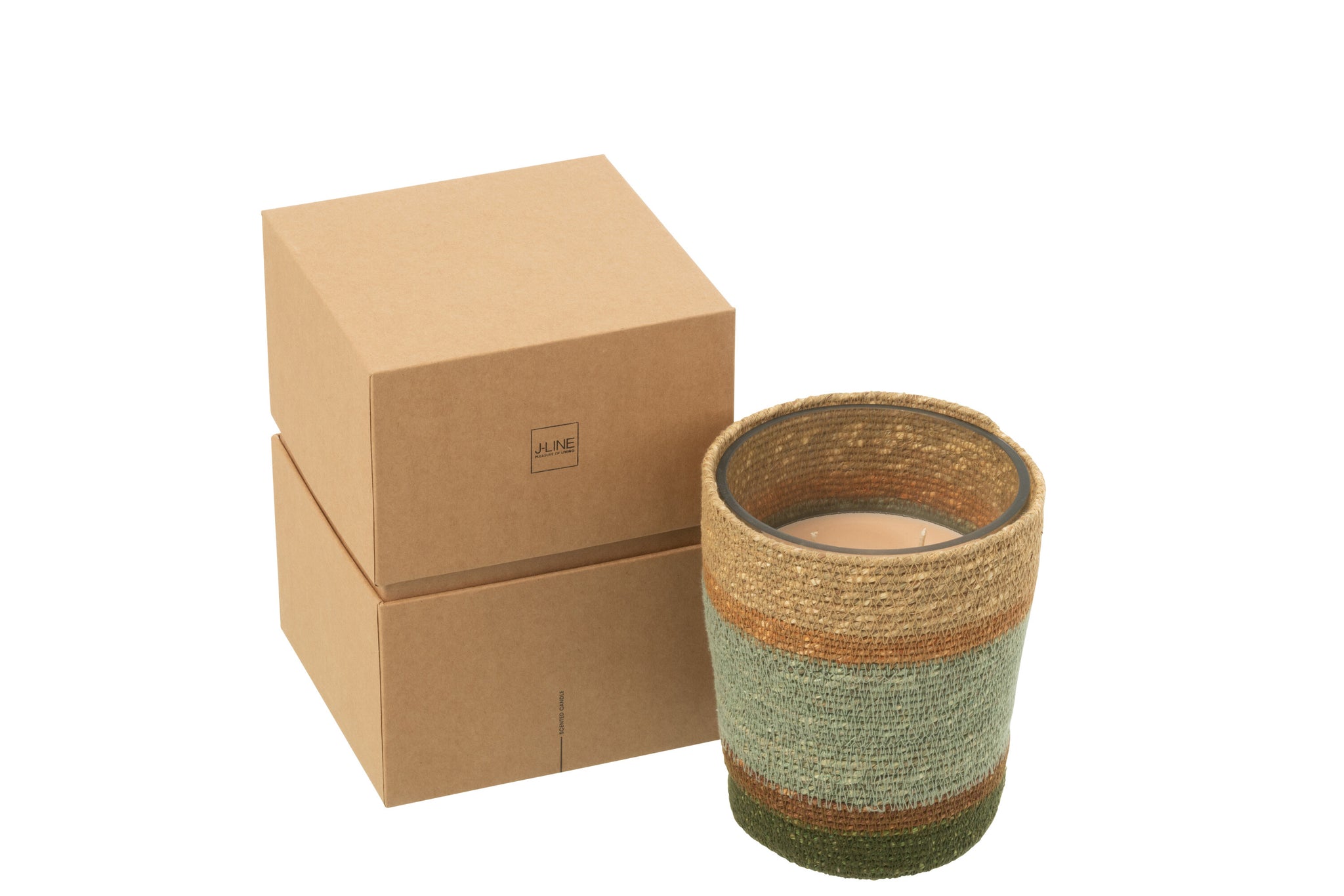 Geurkaars Mand Beige Medium - 55 Uur