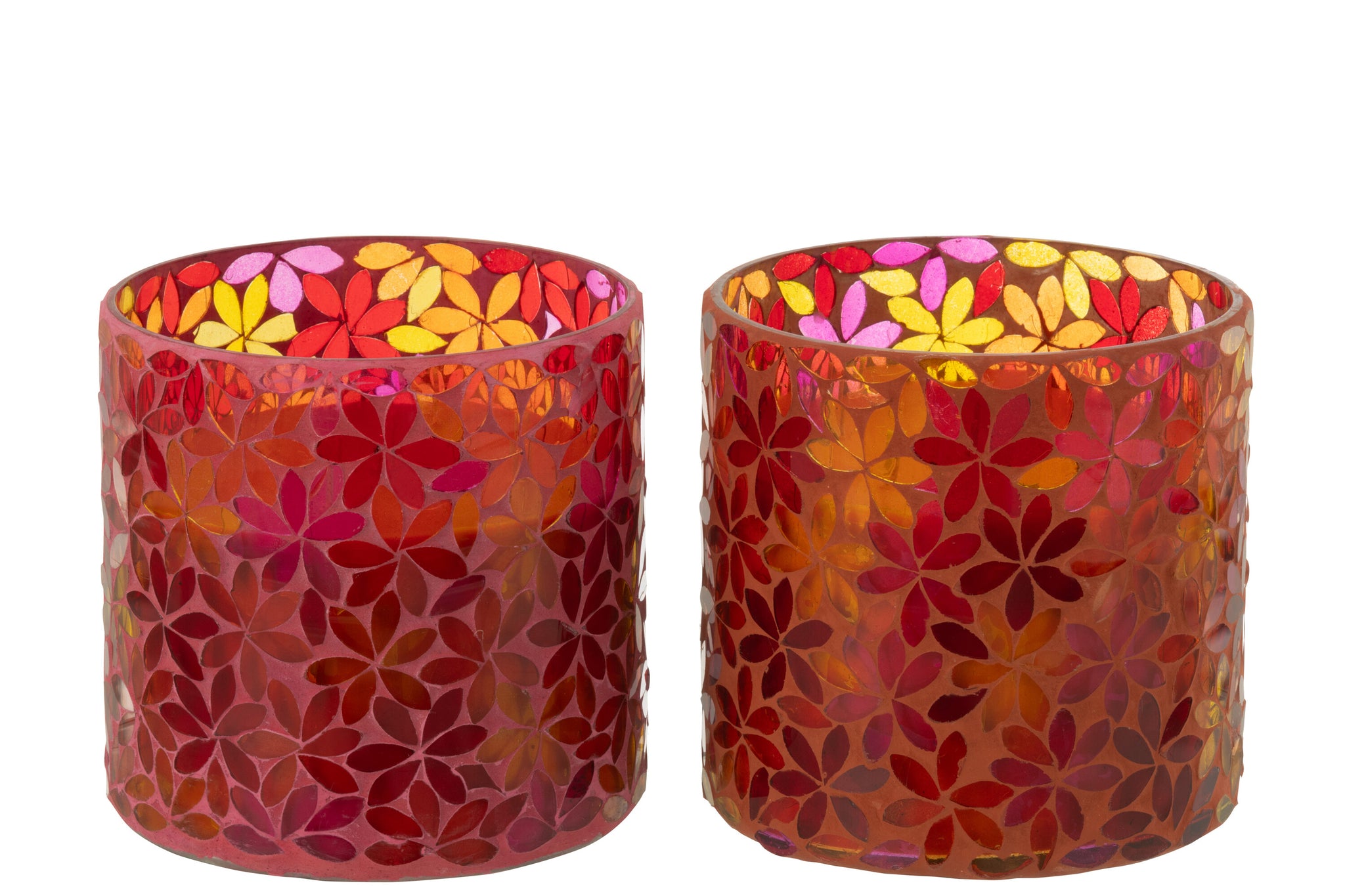 Scented Candle Flower Mosaic Wax Medium Set van 2-55Hours