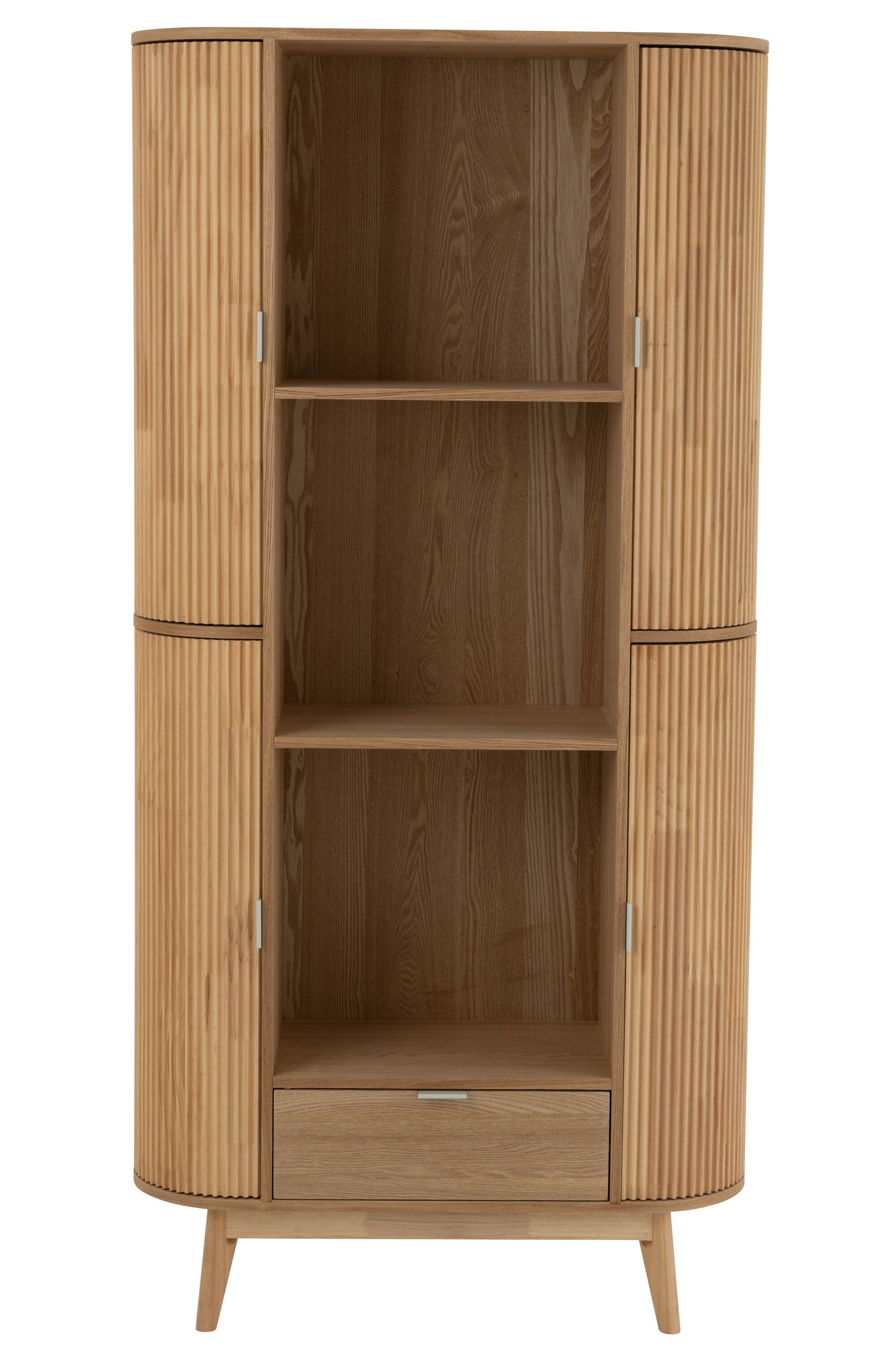 Kast Vakken Rond Mdf/Dennenhout Naturel J-Line