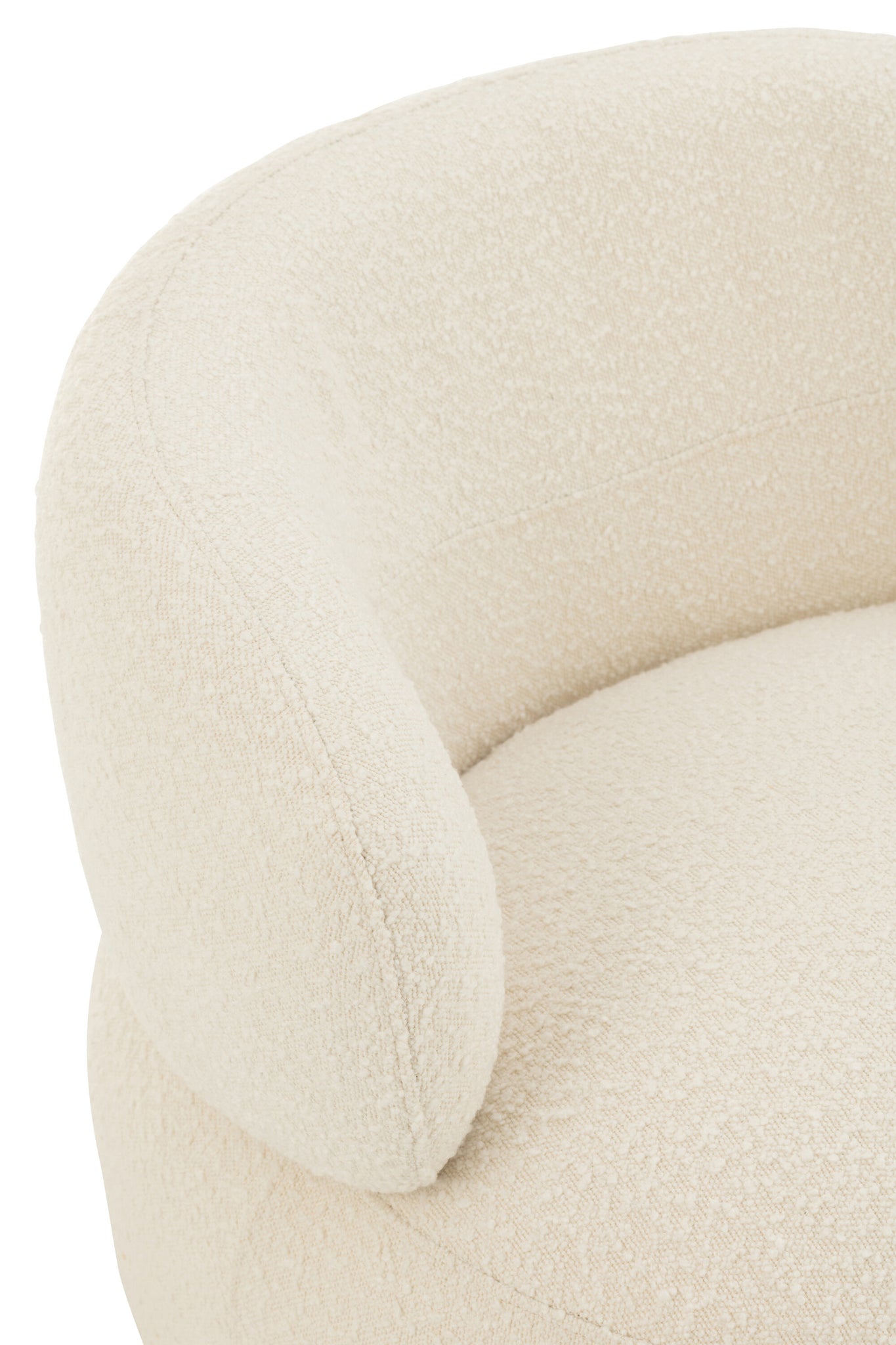 Fauteuil Draaiend Rond Schuim Taupe J-Line