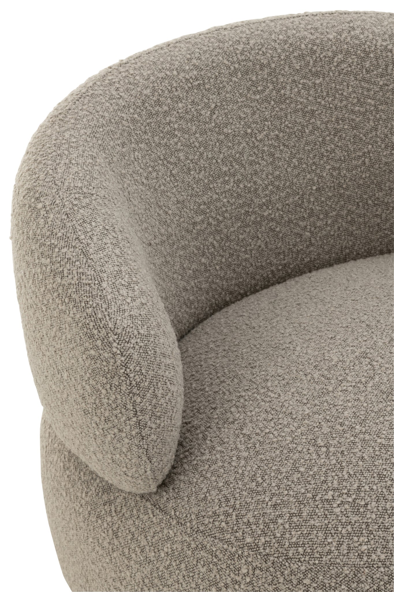Fauteuil Draaiend Rond Schuim Taupe J-Line