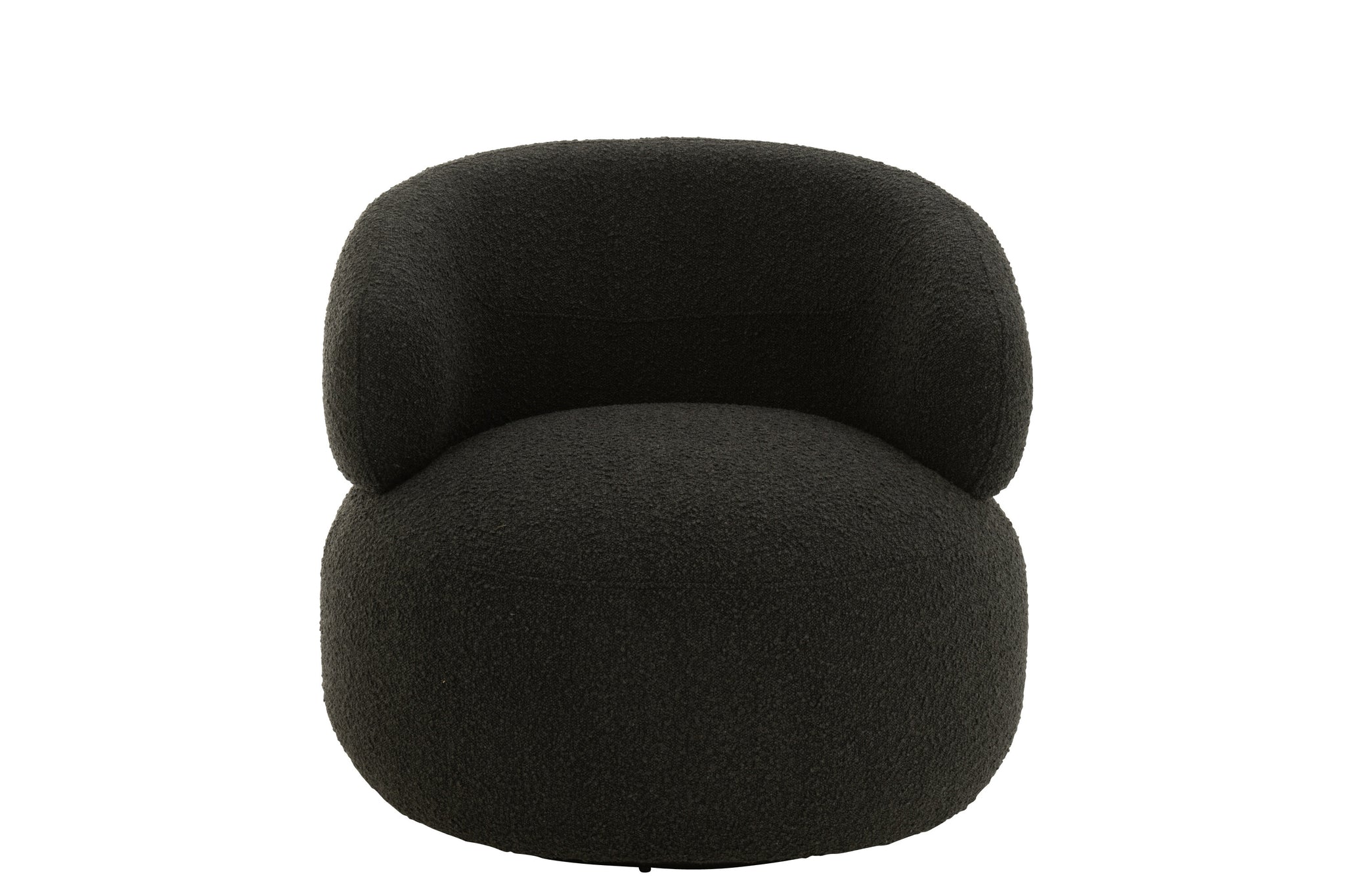 Fauteuil Draaiend Rond Schuim Zwart J-Line