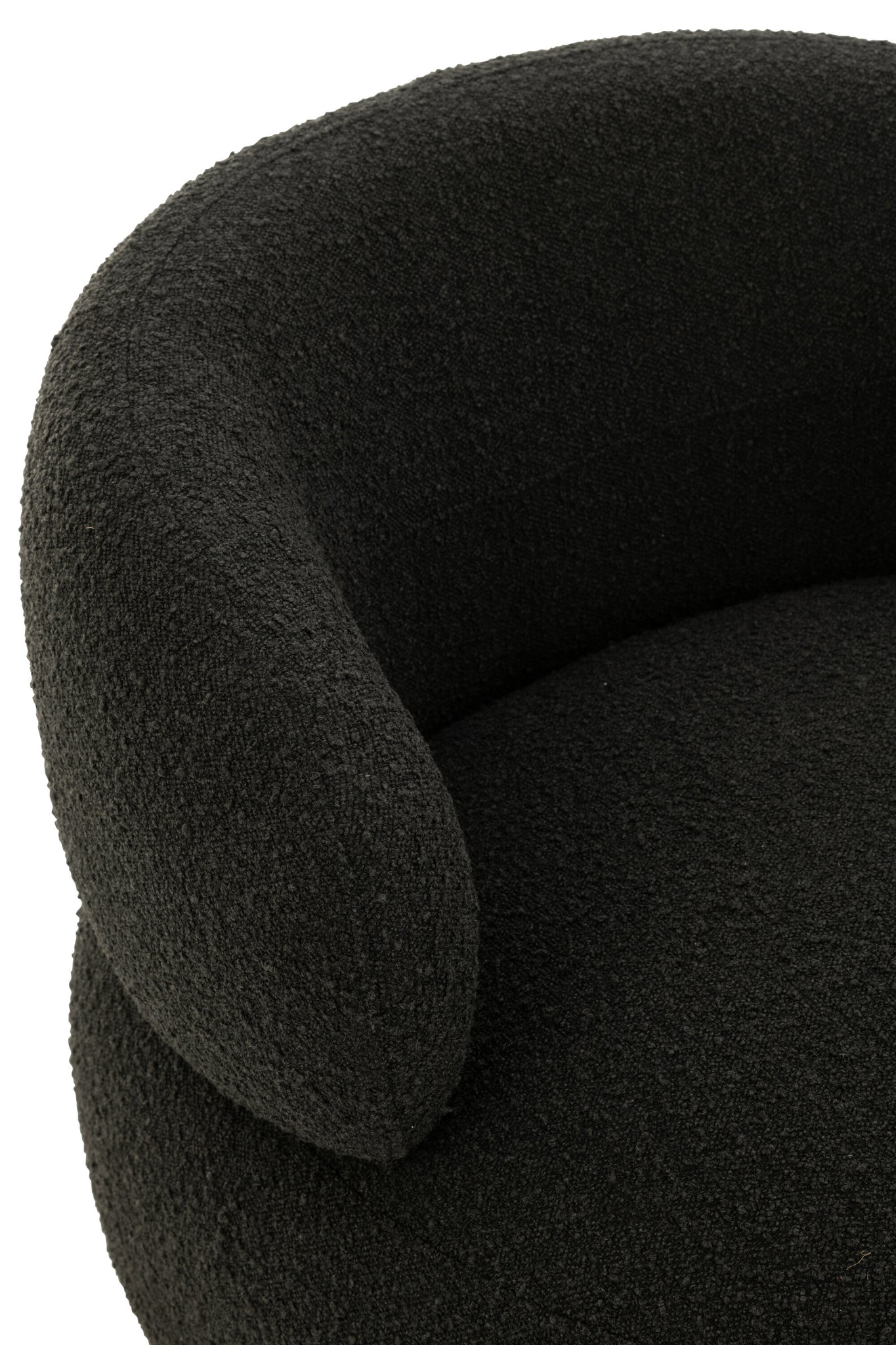 Fauteuil Draaiend Rond Schuim Zwart J-Line