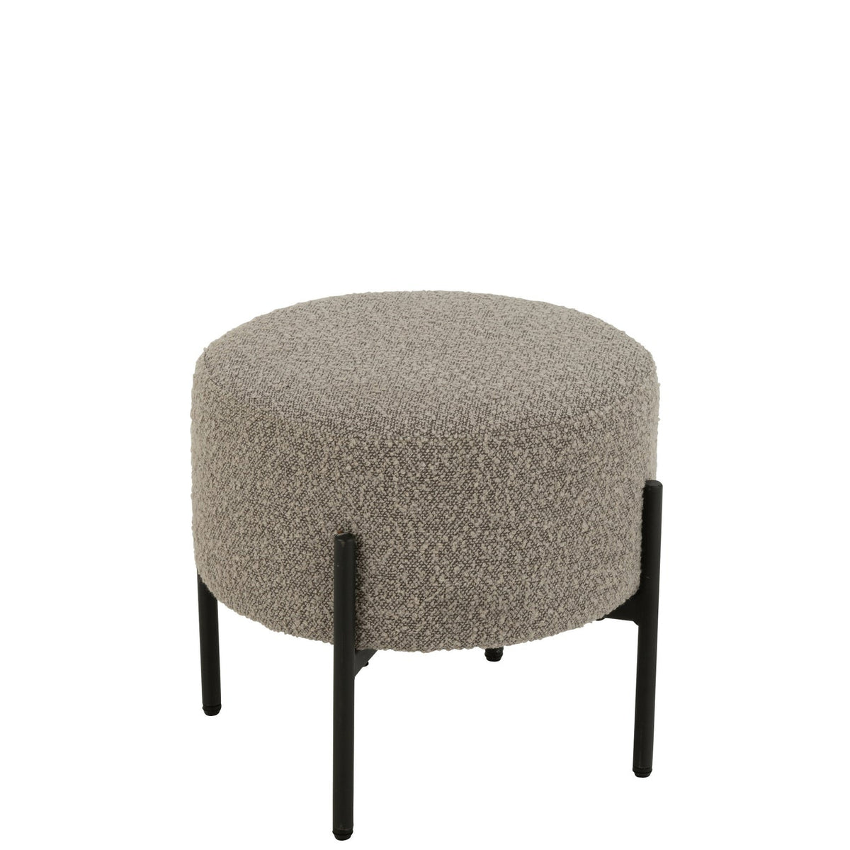 Kruk Boucle Multiplex/Polyester Grijs/Zwart