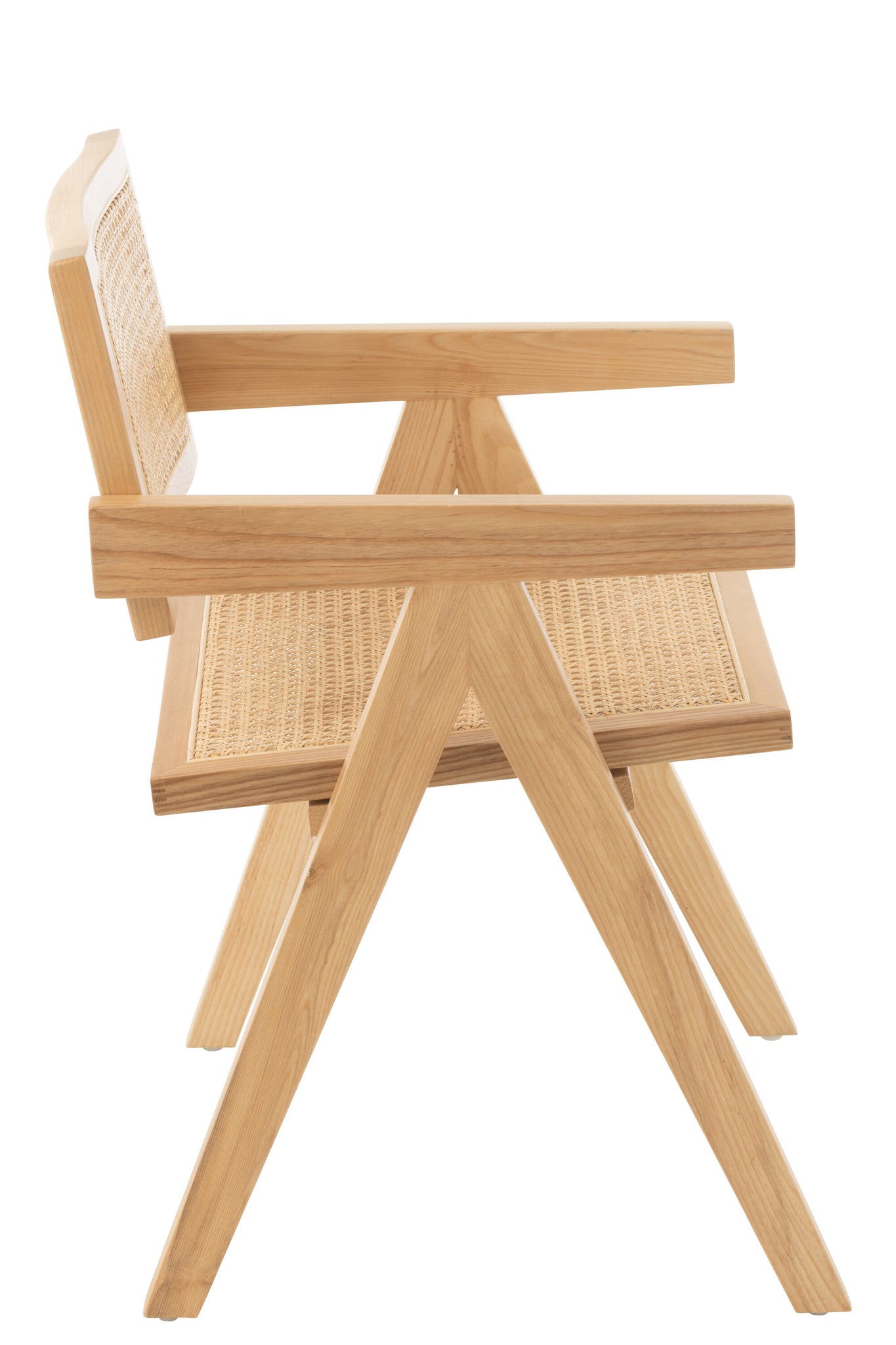 Stoel Rooster Essenhout/Rattan Naturel J-Line