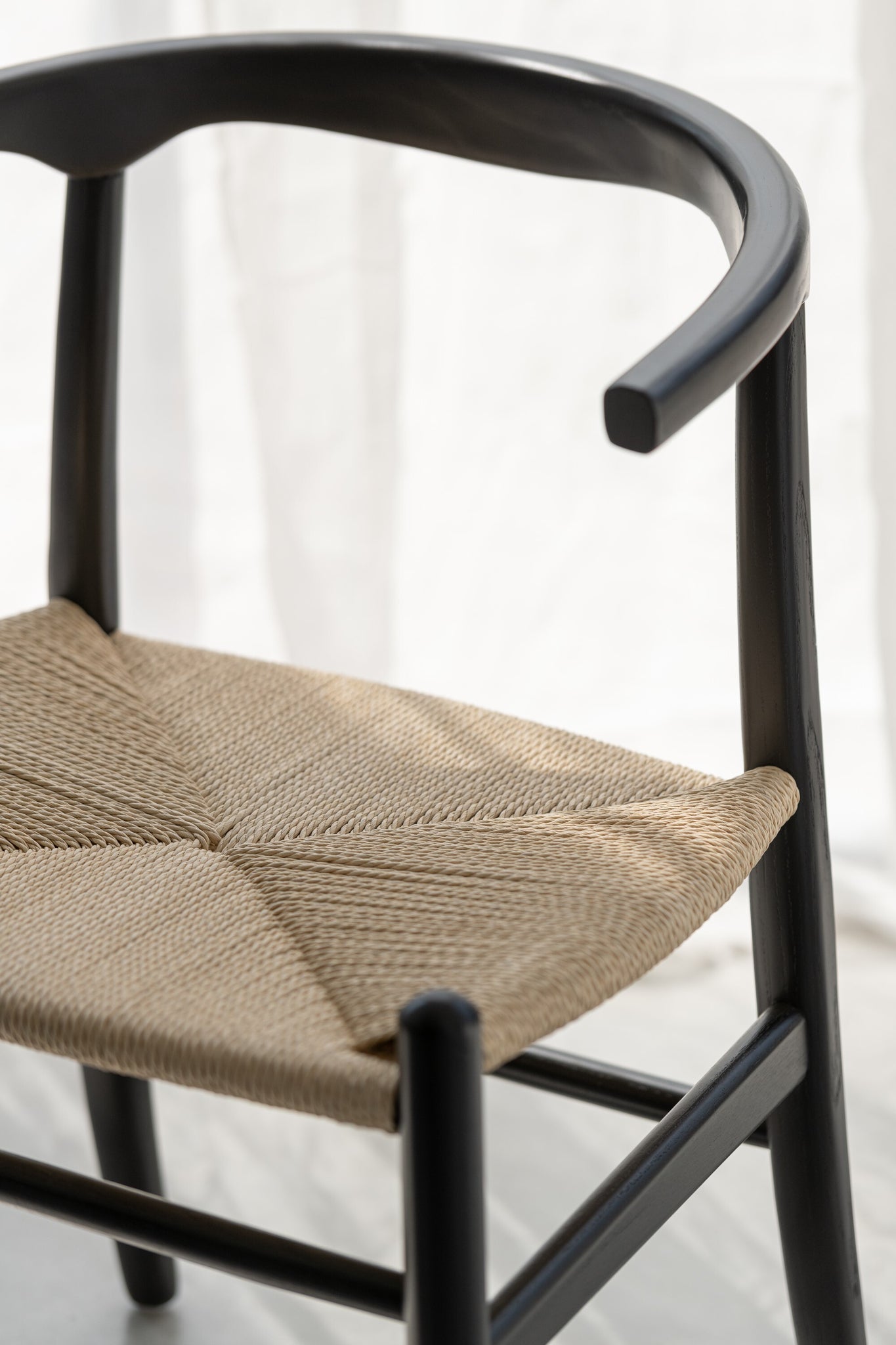 Stoel Toon Beukenhout/Touw Zwart J-Line
