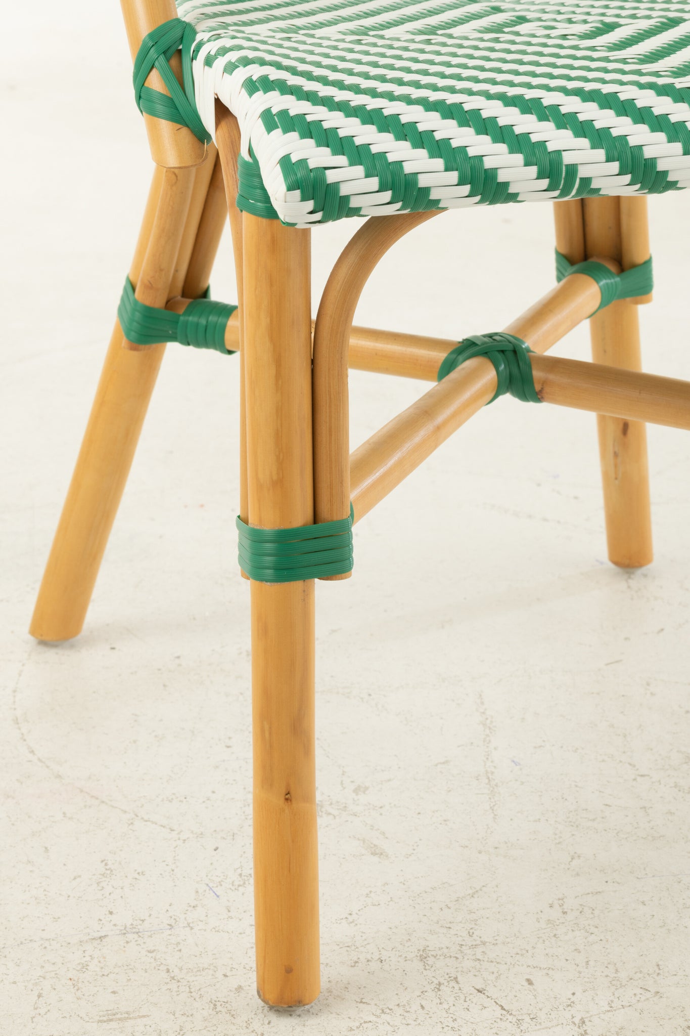 Stoel Rotan Donkergroen/Wit J-Line