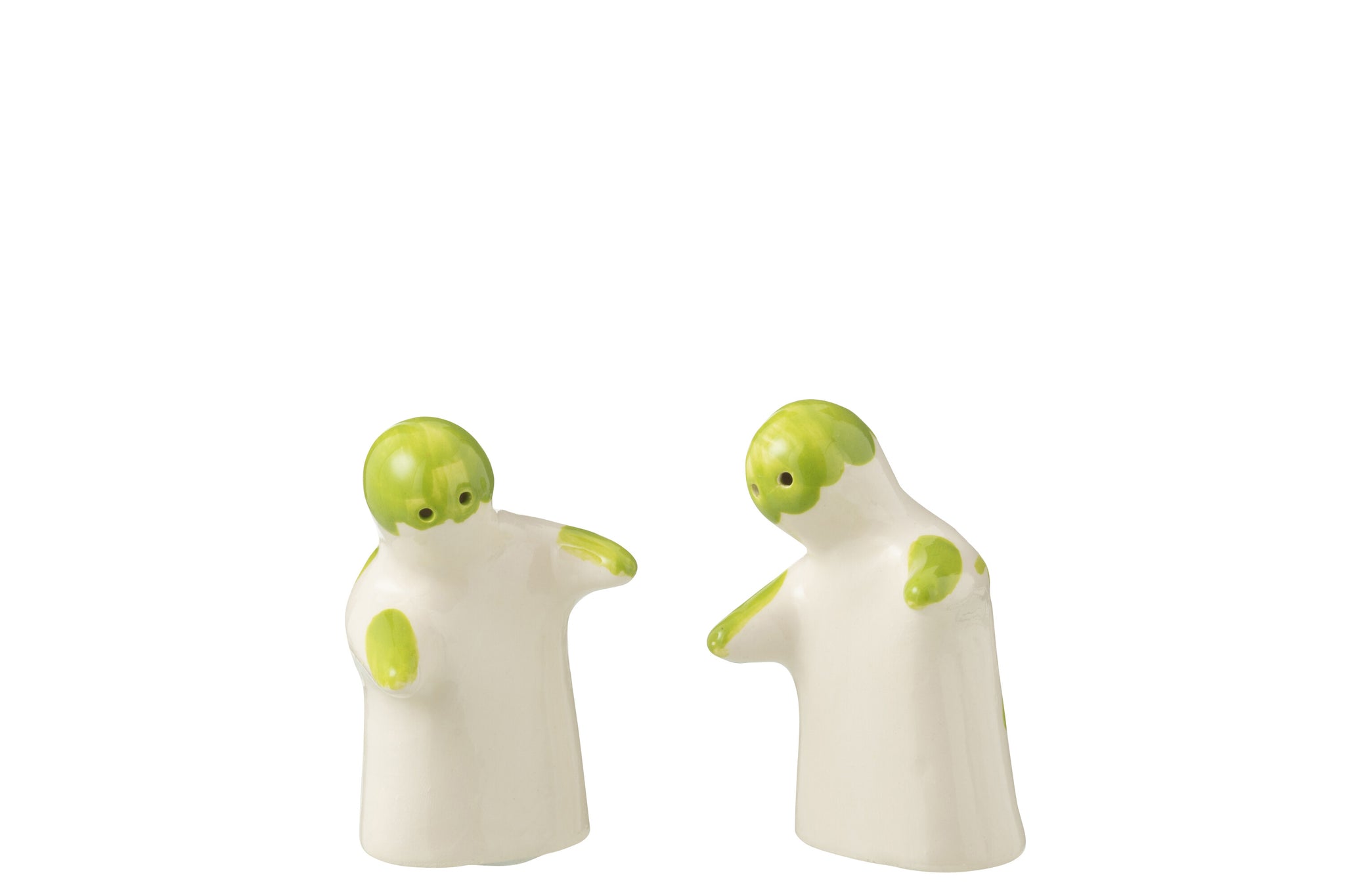 Peper & Zout Stelletje Granada Motief Groen/Wit Keramiek J-Line