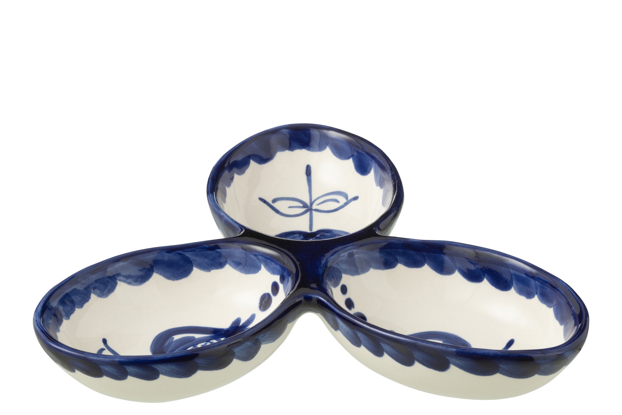 Apero Bakjes Granada Motief Cobalt Blauw/Wit Keramiek J-Line