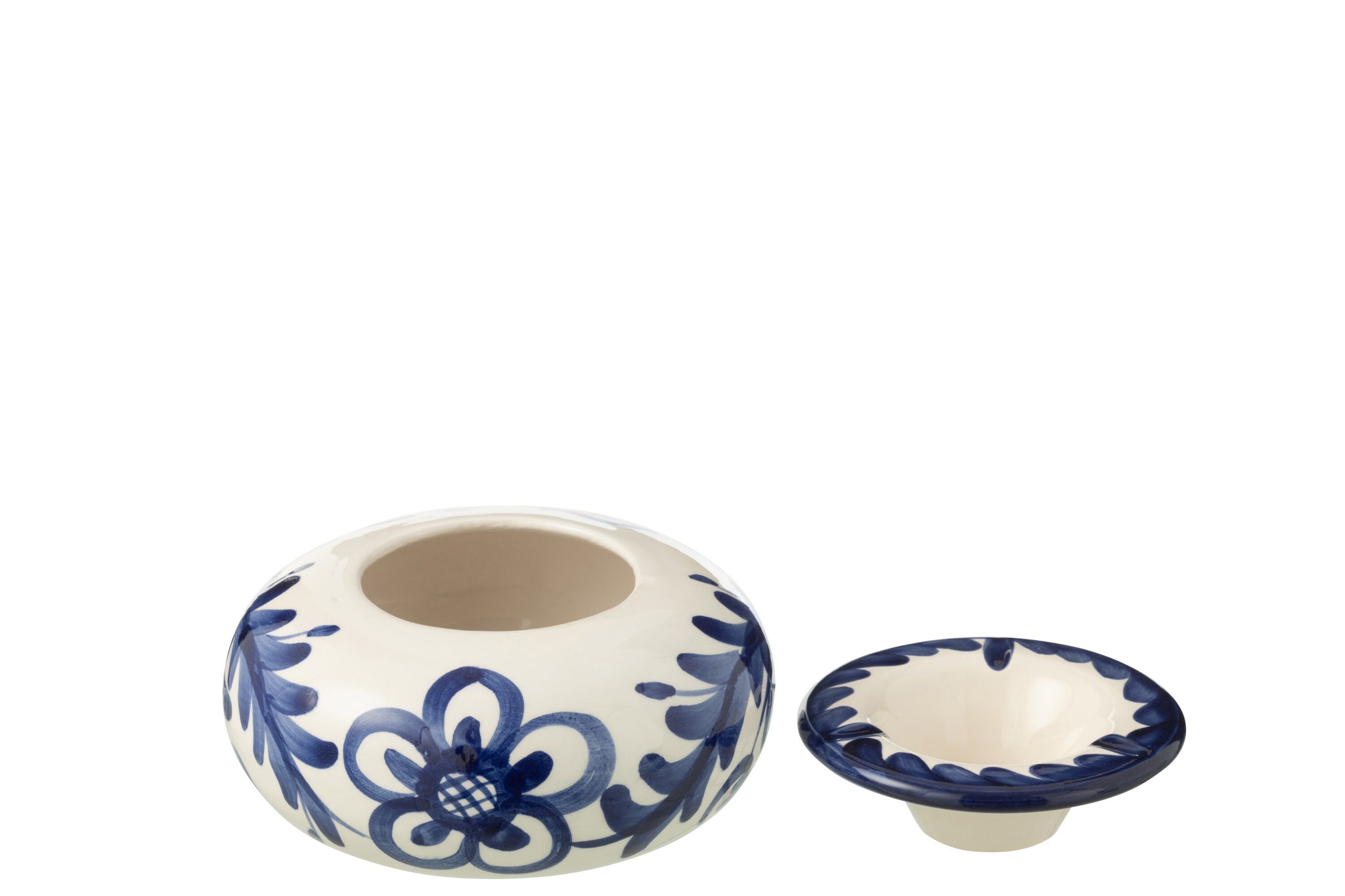 Grote Asbak Granada Motief Cobalt Blauw/Wit Keramiek J-Line