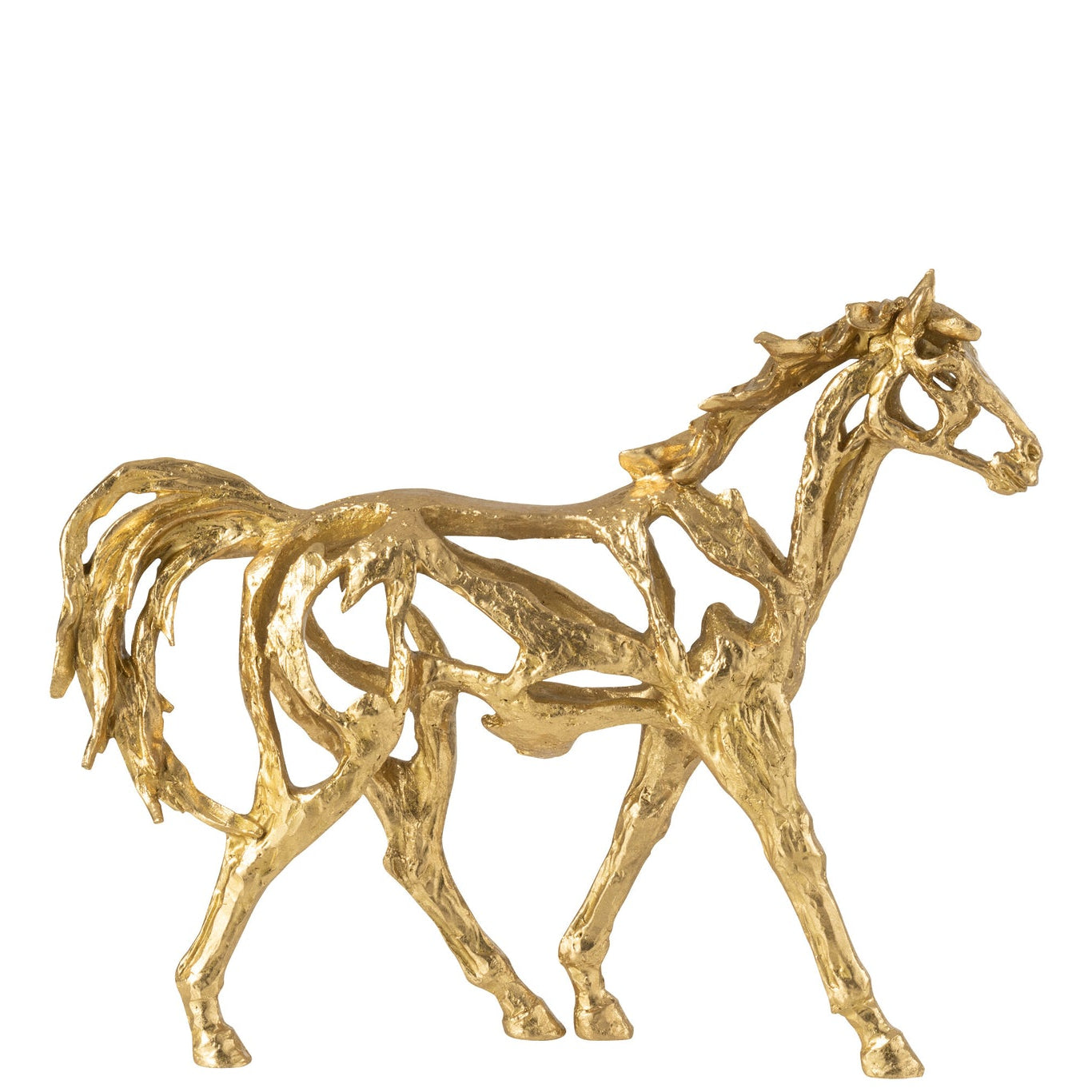 Paard Rennen Polyresin Goudkleurig Small J-Line