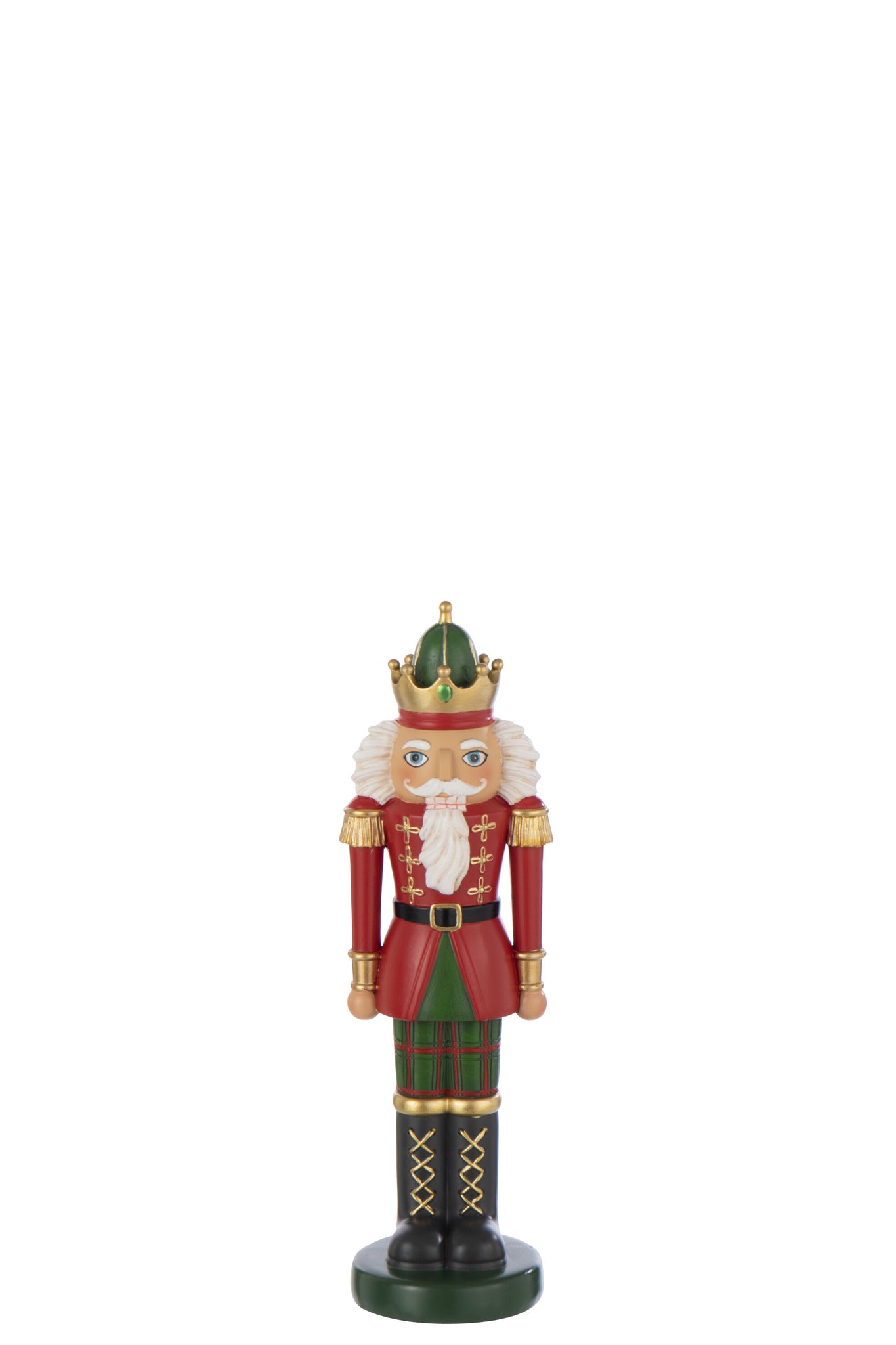 Notenkraker Op Voet Polyresin Kerstrood/Donkergroen Small J-Line