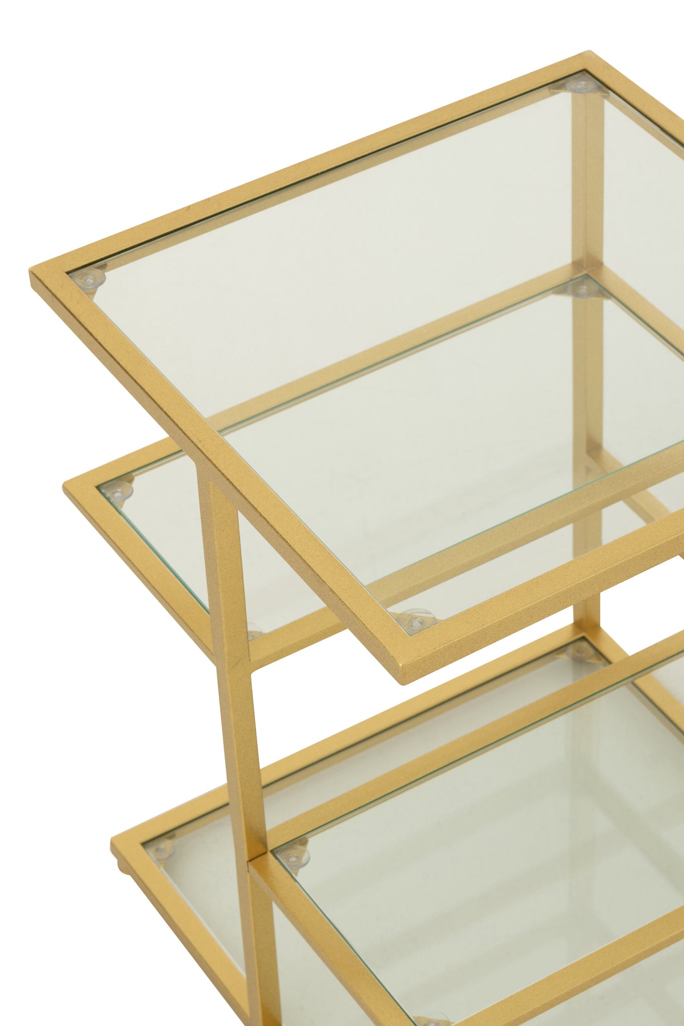 Bijzettafel Ijzer/Glas Goudkleurig J-Line