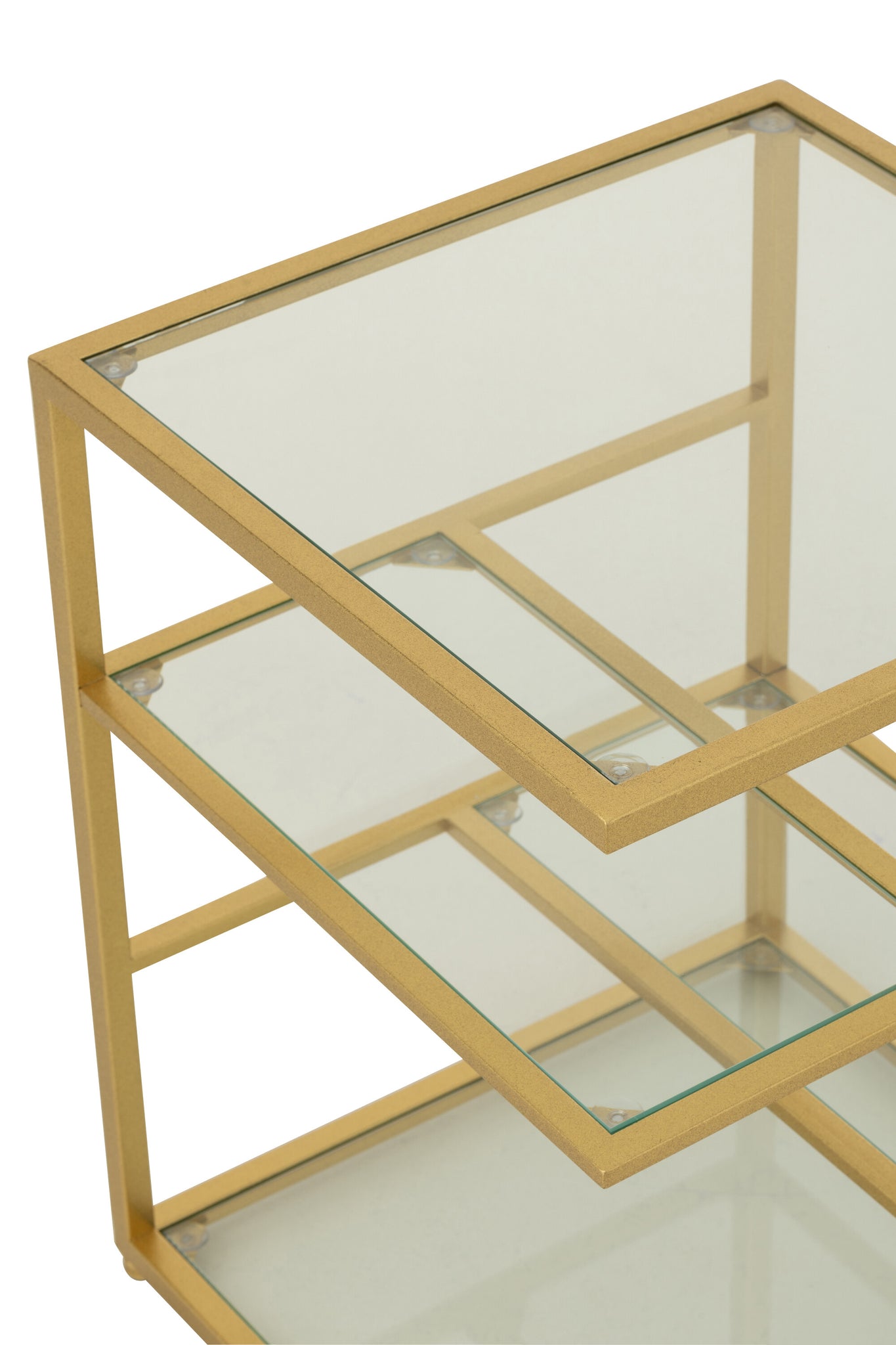 Bijzettafel Ijzer/Glas Goudkleurig J-Line