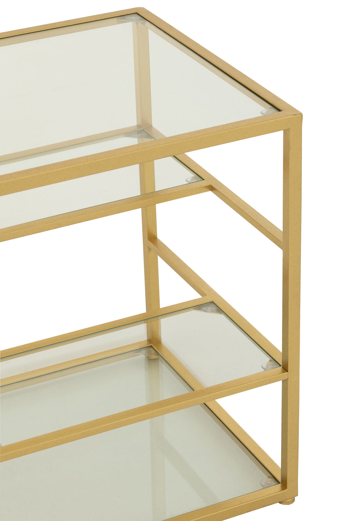Bijzettafel Ijzer/Glas Goudkleurig J-Line