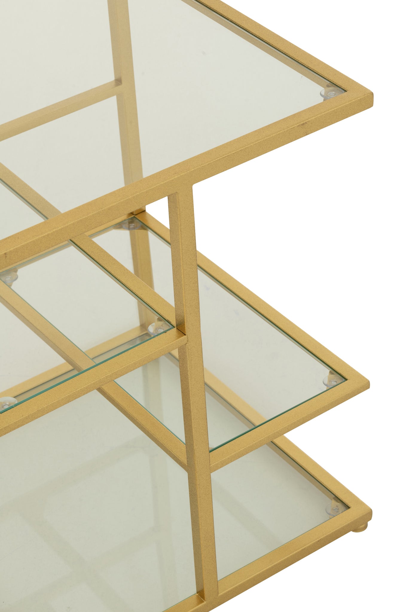 Bijzettafel Ijzer/Glas Goudkleurig J-Line