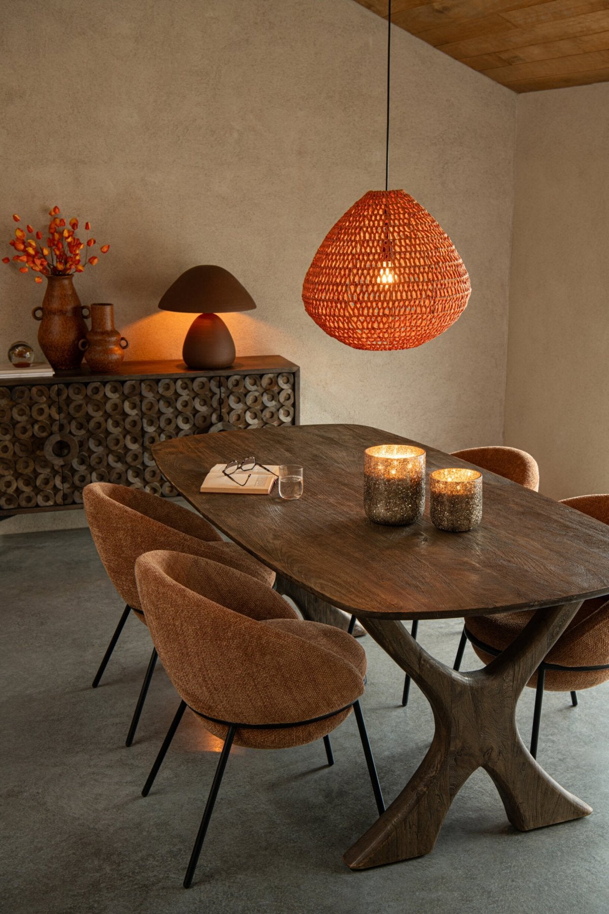 Eetkamerstoel Napoli Terracotta- J-Line