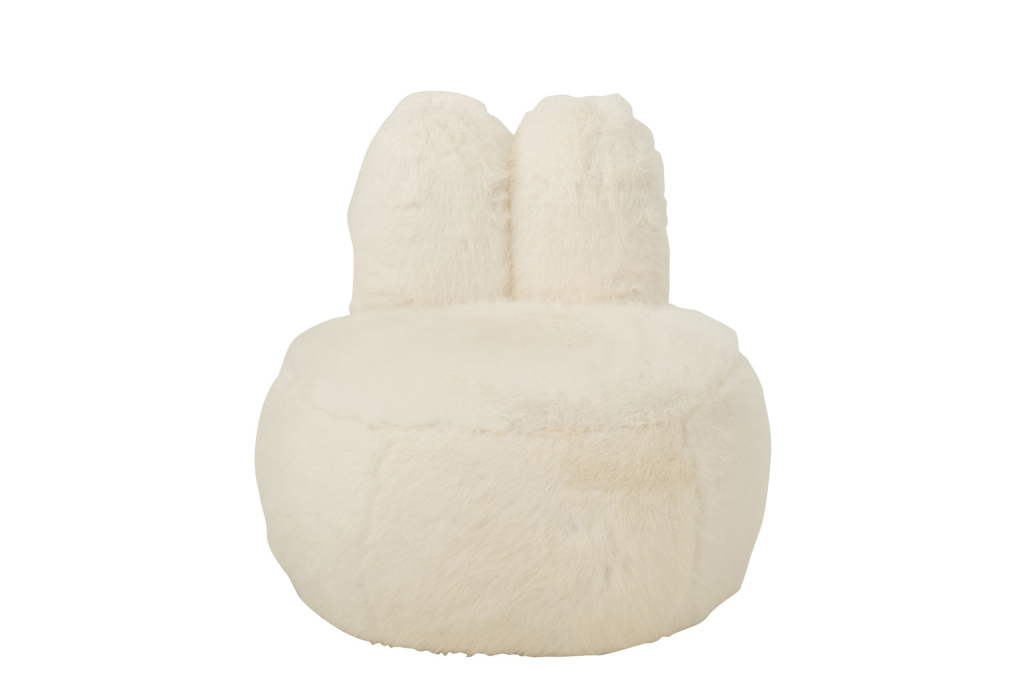 Kruk Fur With Bunny Ears Hout Wit J-Line