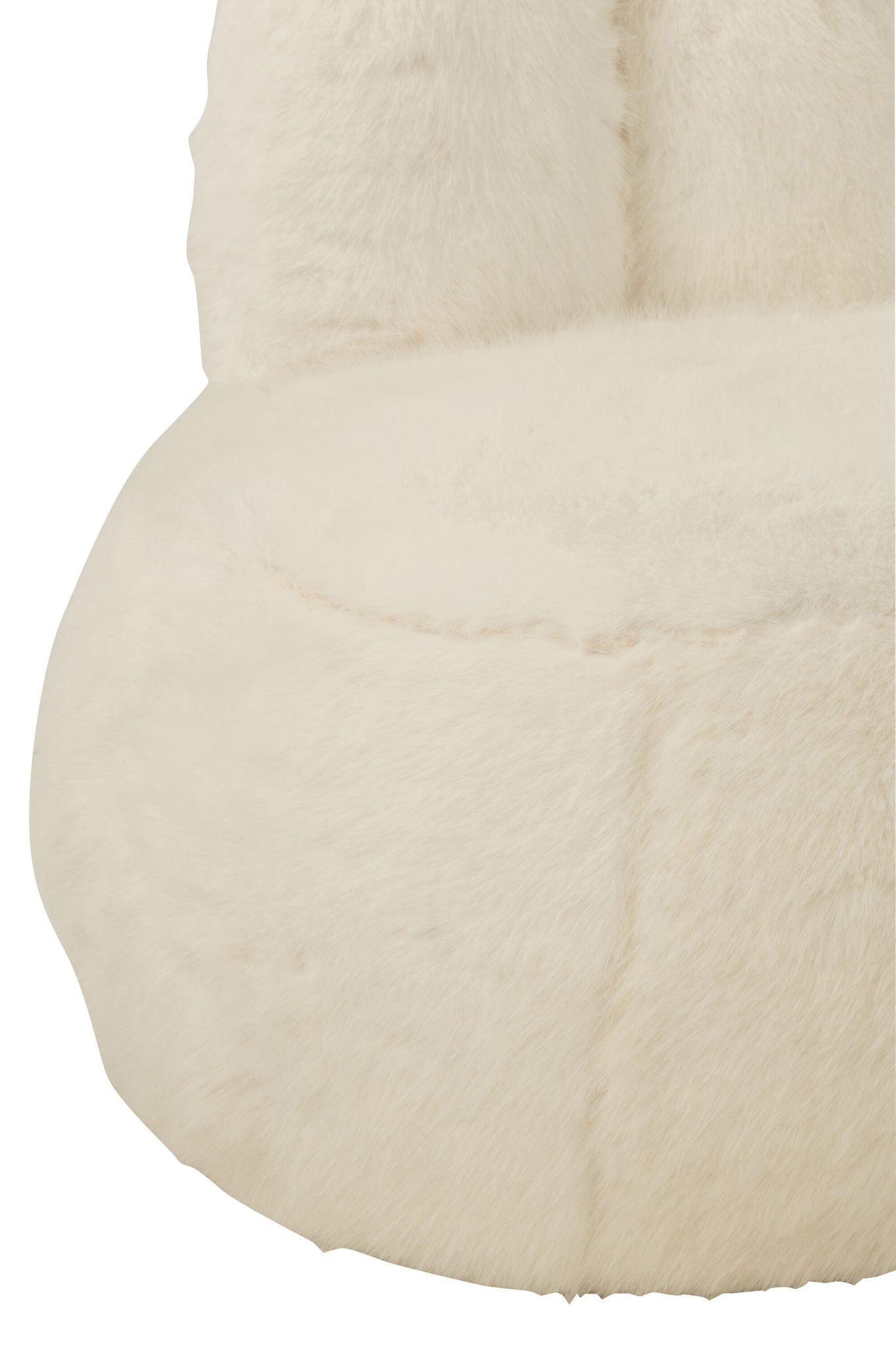 Kruk Fur With Bunny Ears Hout Wit J-Line