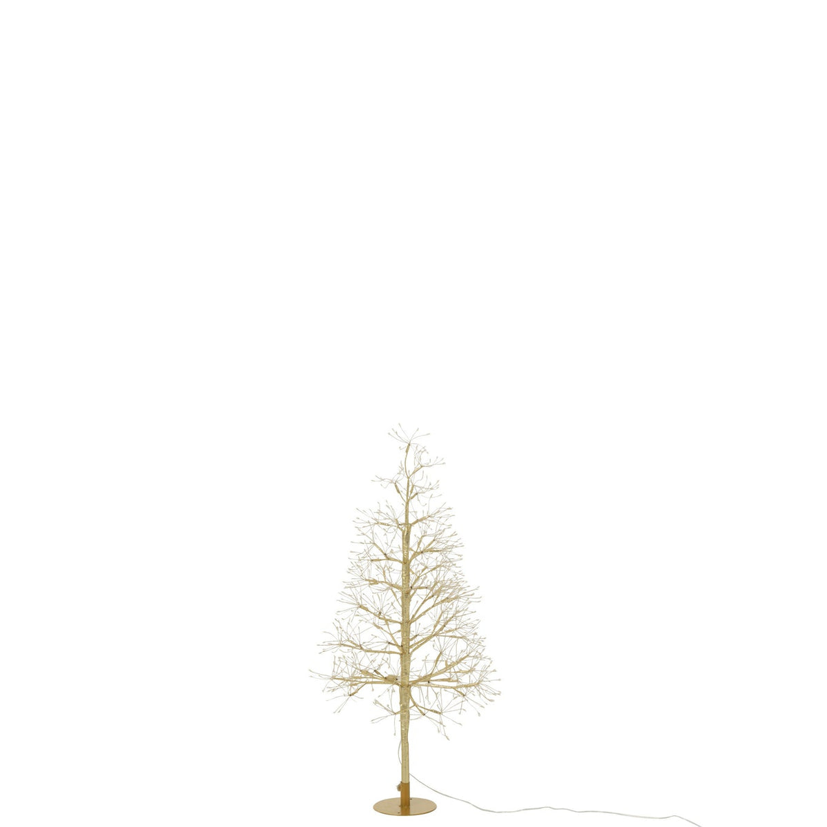 Weihnachtsbaum LED Warmweiße Lichter Eisen Goldfarben Klein H80cm J-Line
