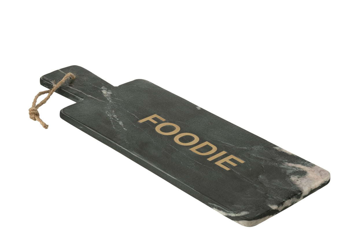 Kaasplank Foodie Rechthoek Marmer Zwart/Goudkleurig Large J-Line