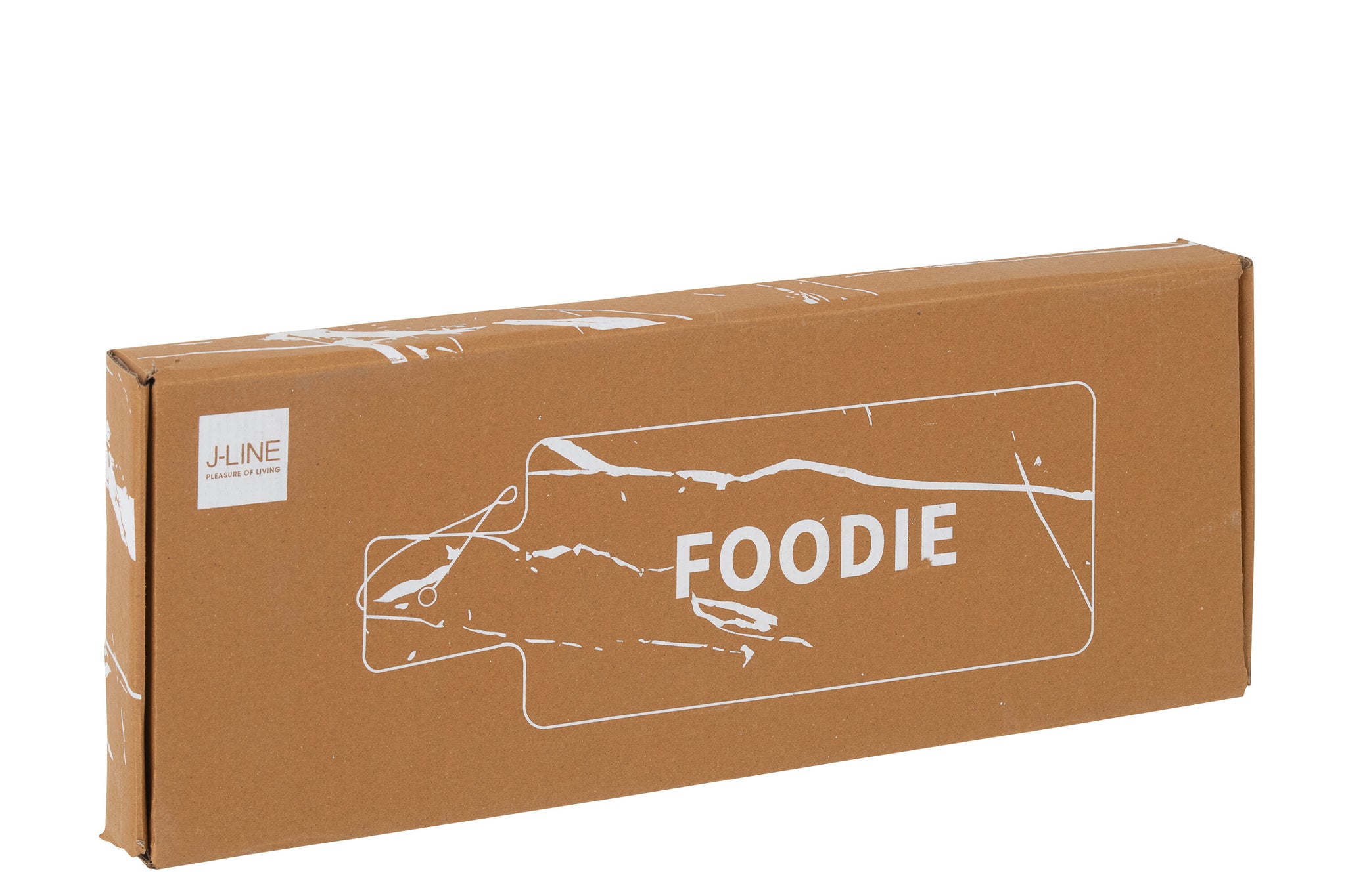 Kaasplank Foodie Rechthoek Marmer Zwart/Goudkleurig Large J-Line