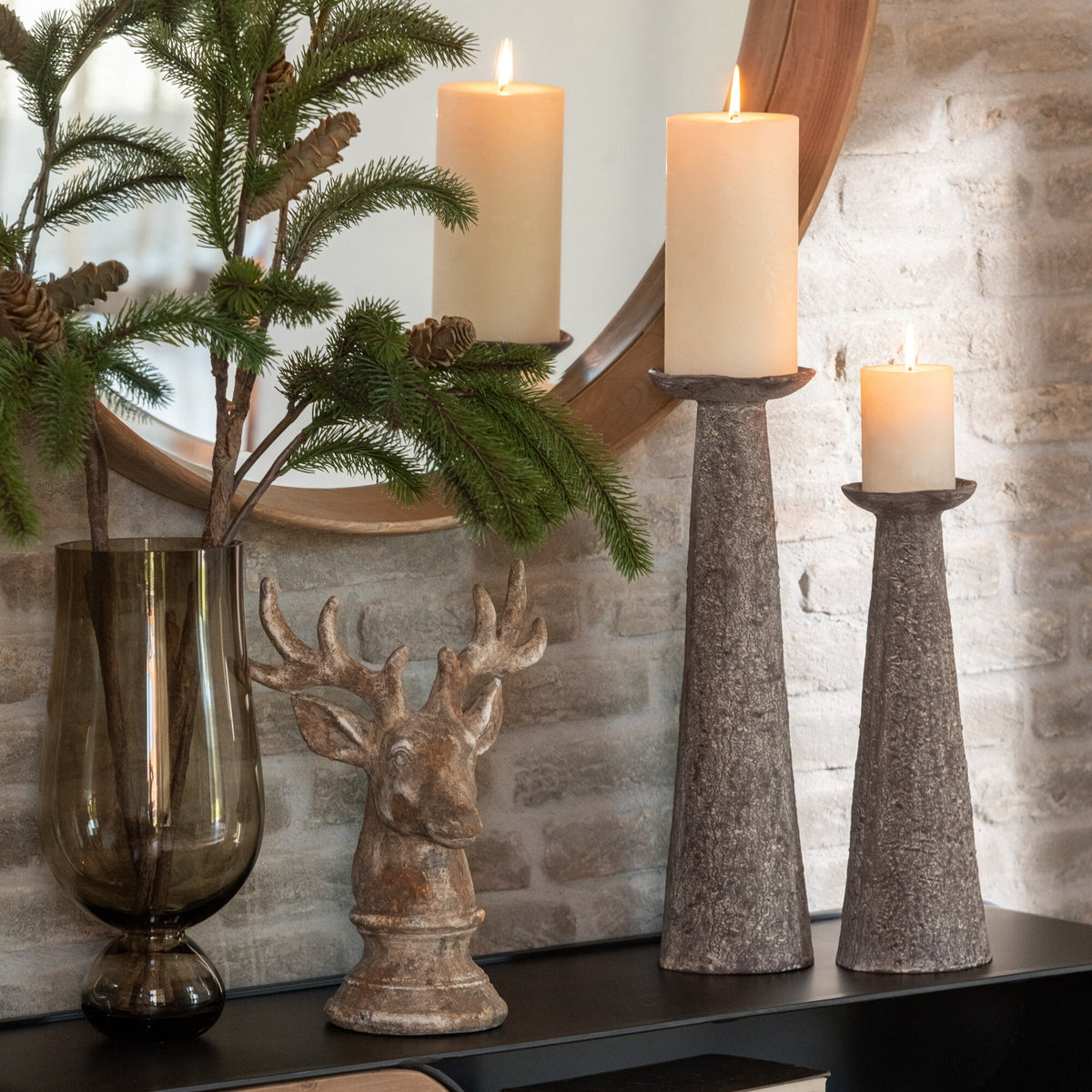 Kerzenständer Braun J-Line 2er-Set