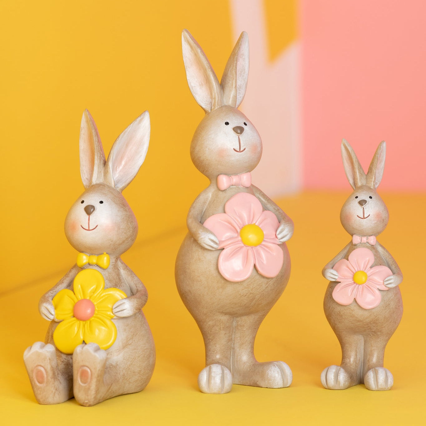 Konijn Bloem Polyresin Multi Small Assortiment Van 2 J-Line
