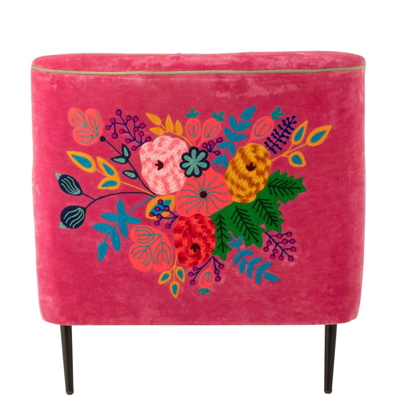 Fauteuil Bloemen Mangohout Fuchsia J-Line