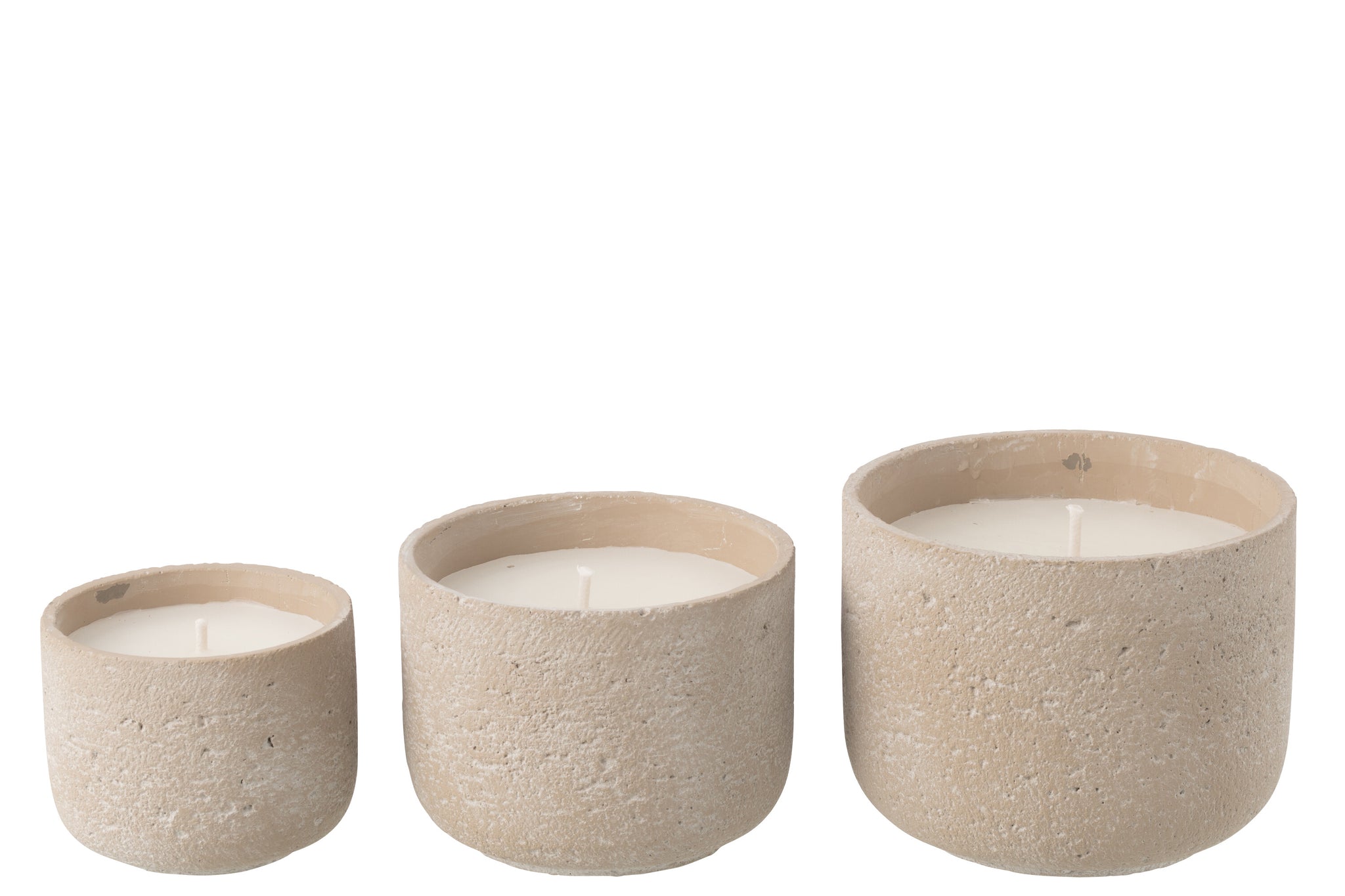 Buitenkaars 47h Rond Paraffine Lichtbeige Large J-Line