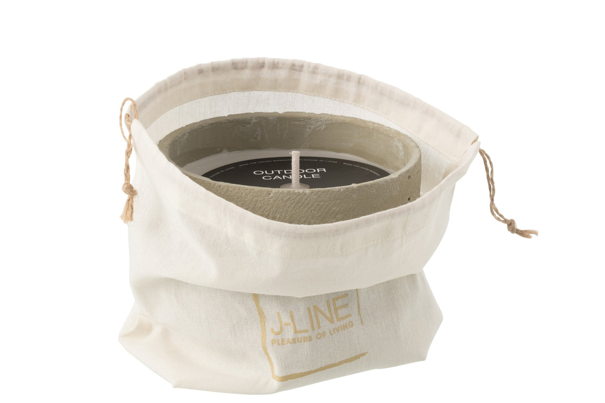 Buitenkaars 31h Rond Paraffine Lichtgroen Medium J-Line