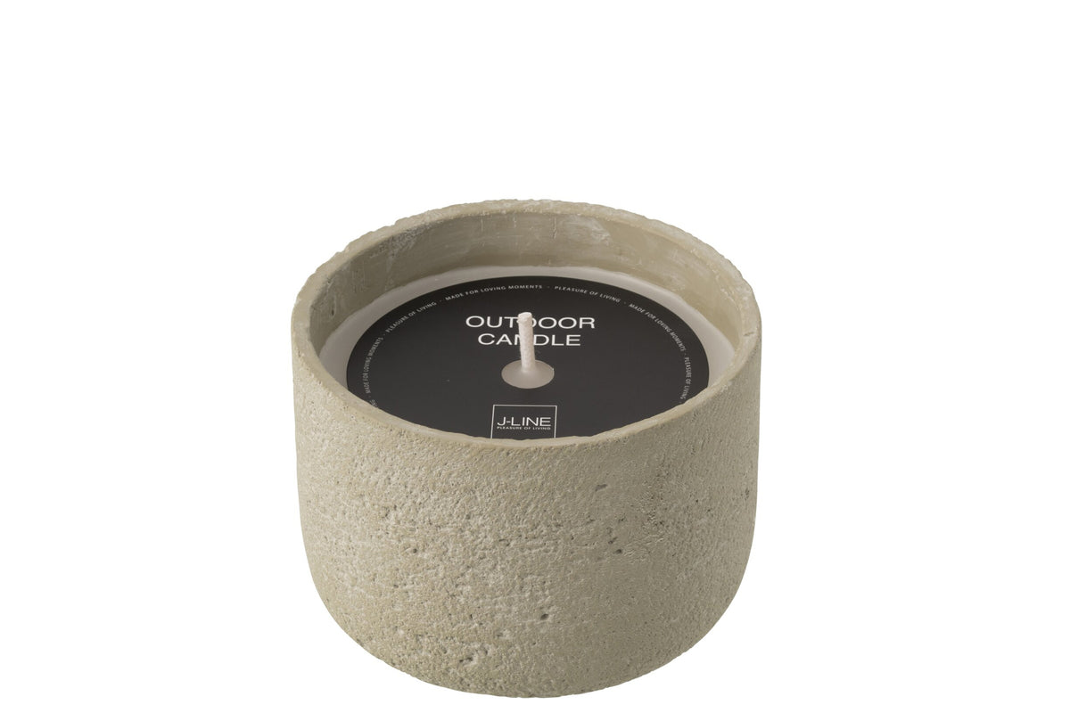 Buitenkaars 31h Rond Paraffine Lichtgroen Medium J-Line